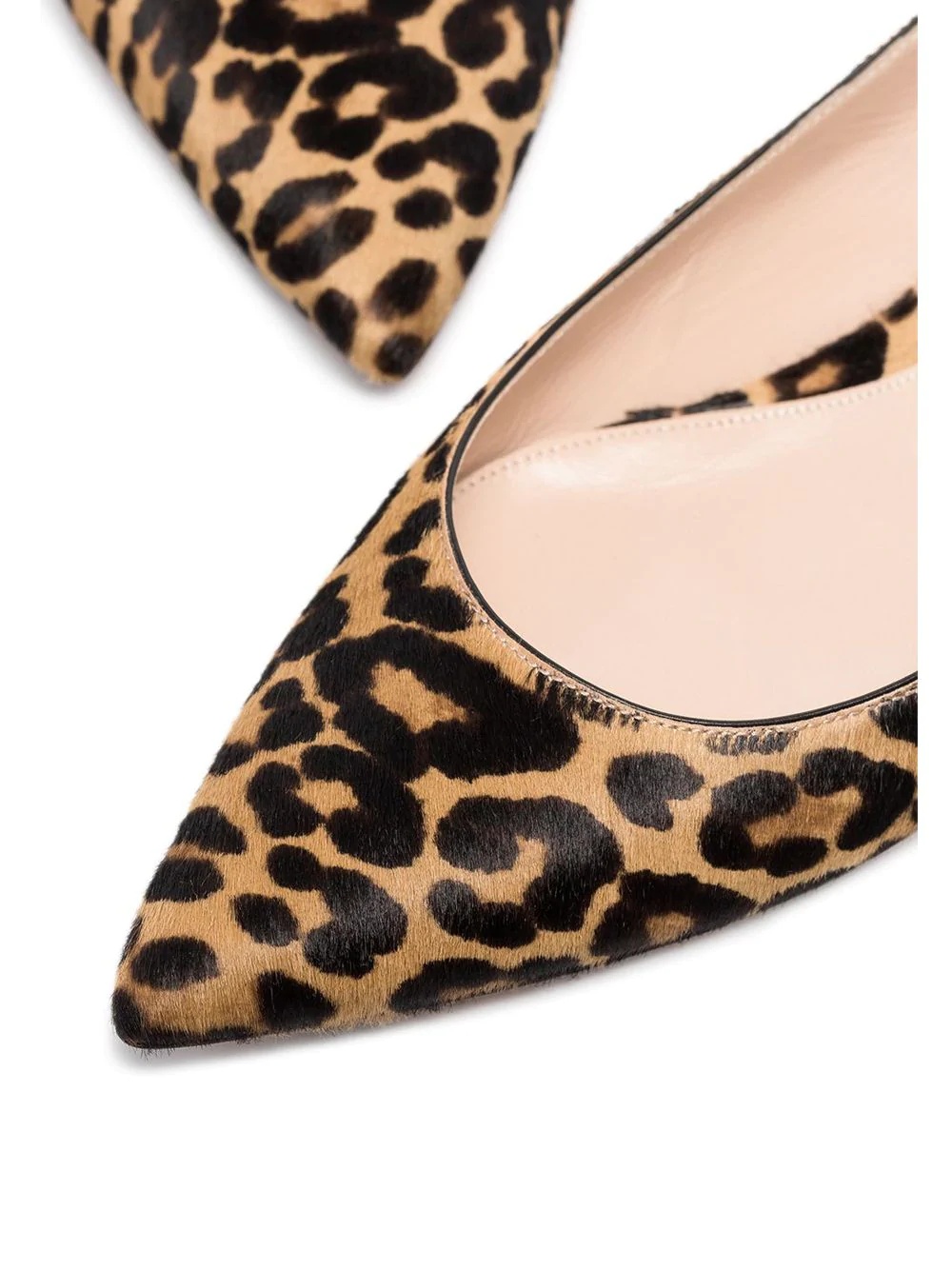 leopard print slingback ballerina shoes - 2