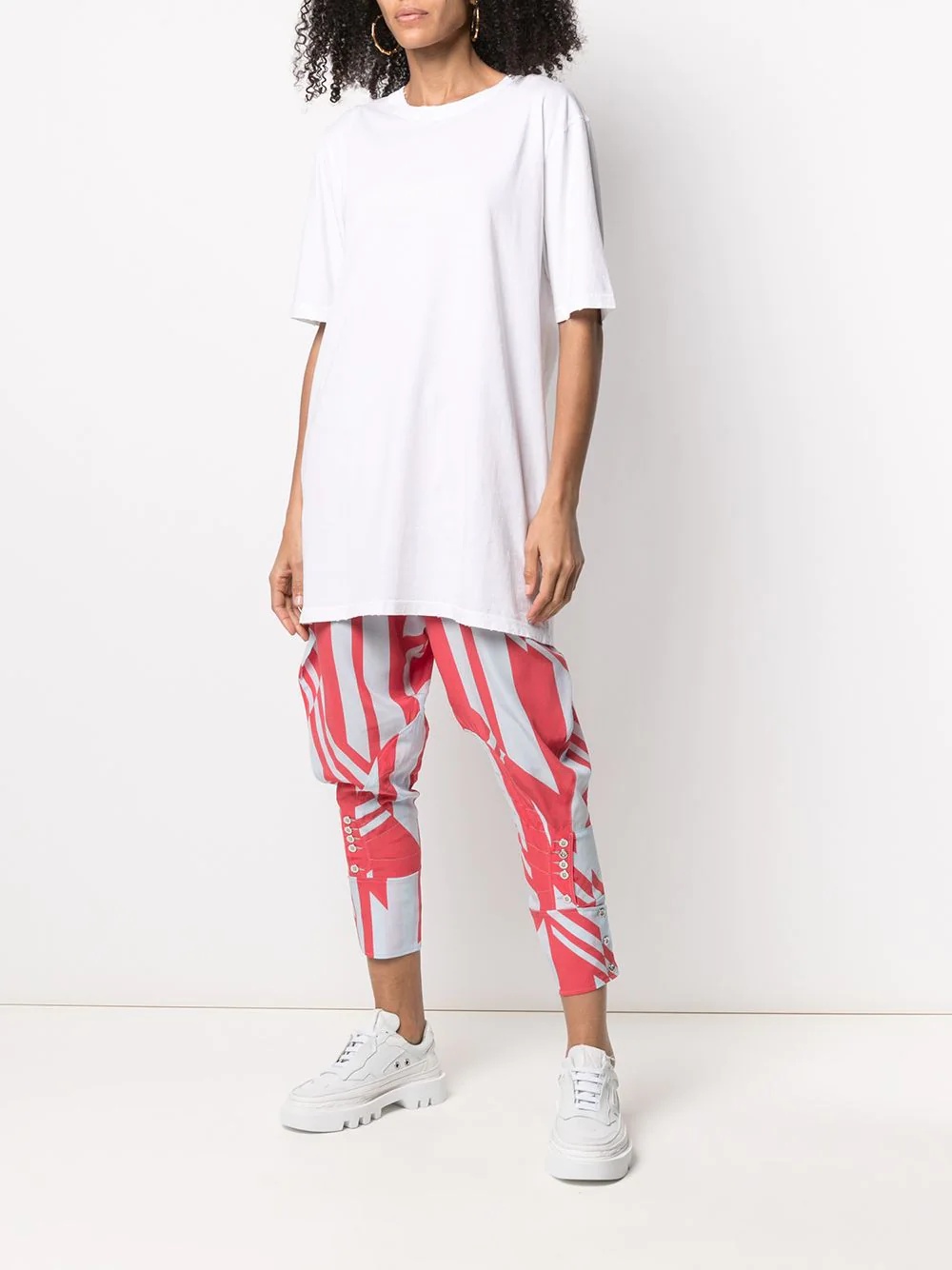 logo-print oversize T-shirt - 3