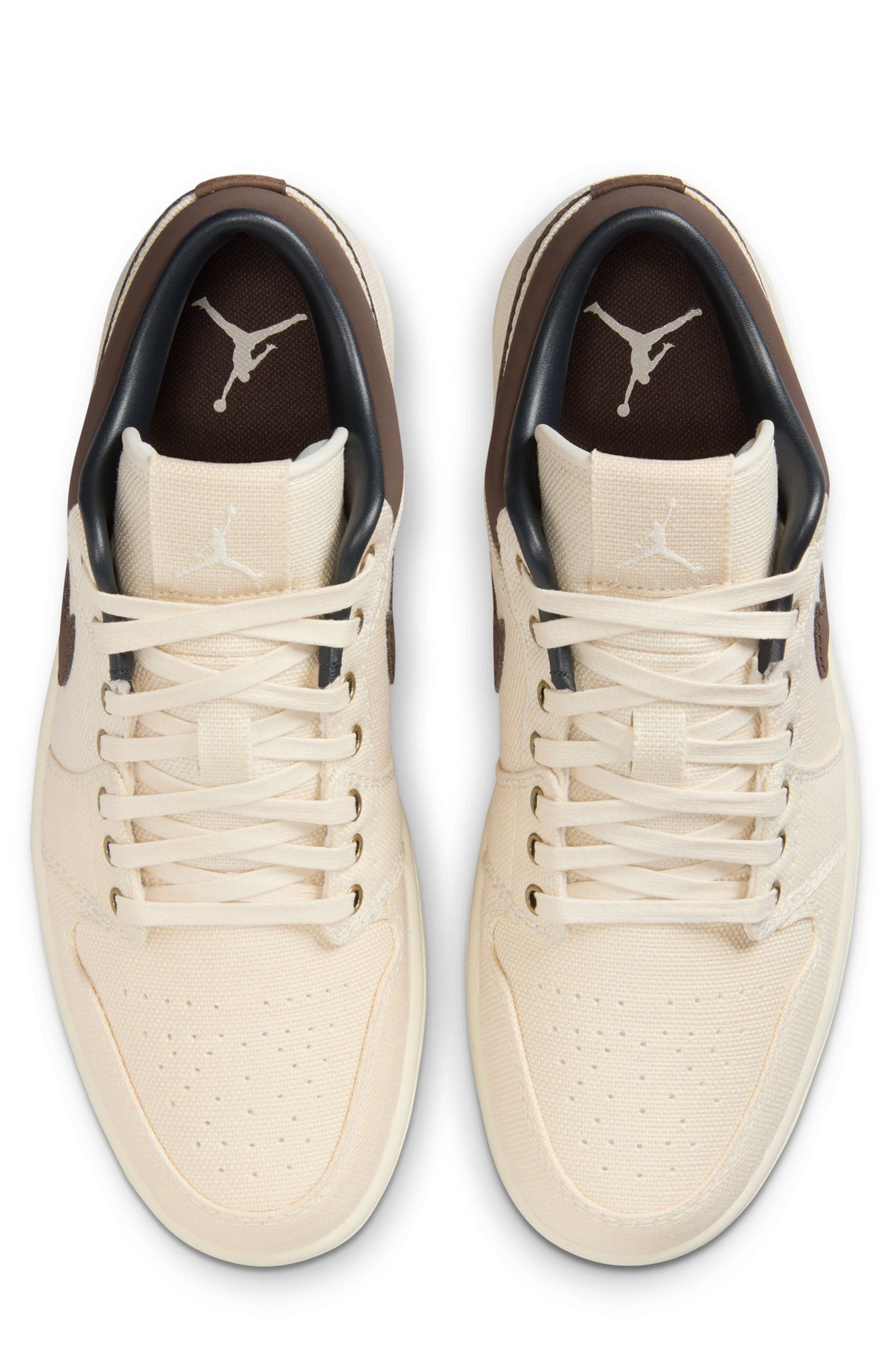 Air Jordan 1 Low Premium Basketball Sneaker in Pale Ivory/Baroque Brown at Nordstrom - 3