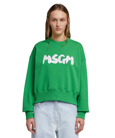 MSGM Sweatshirt with new brushstroke logo outlook