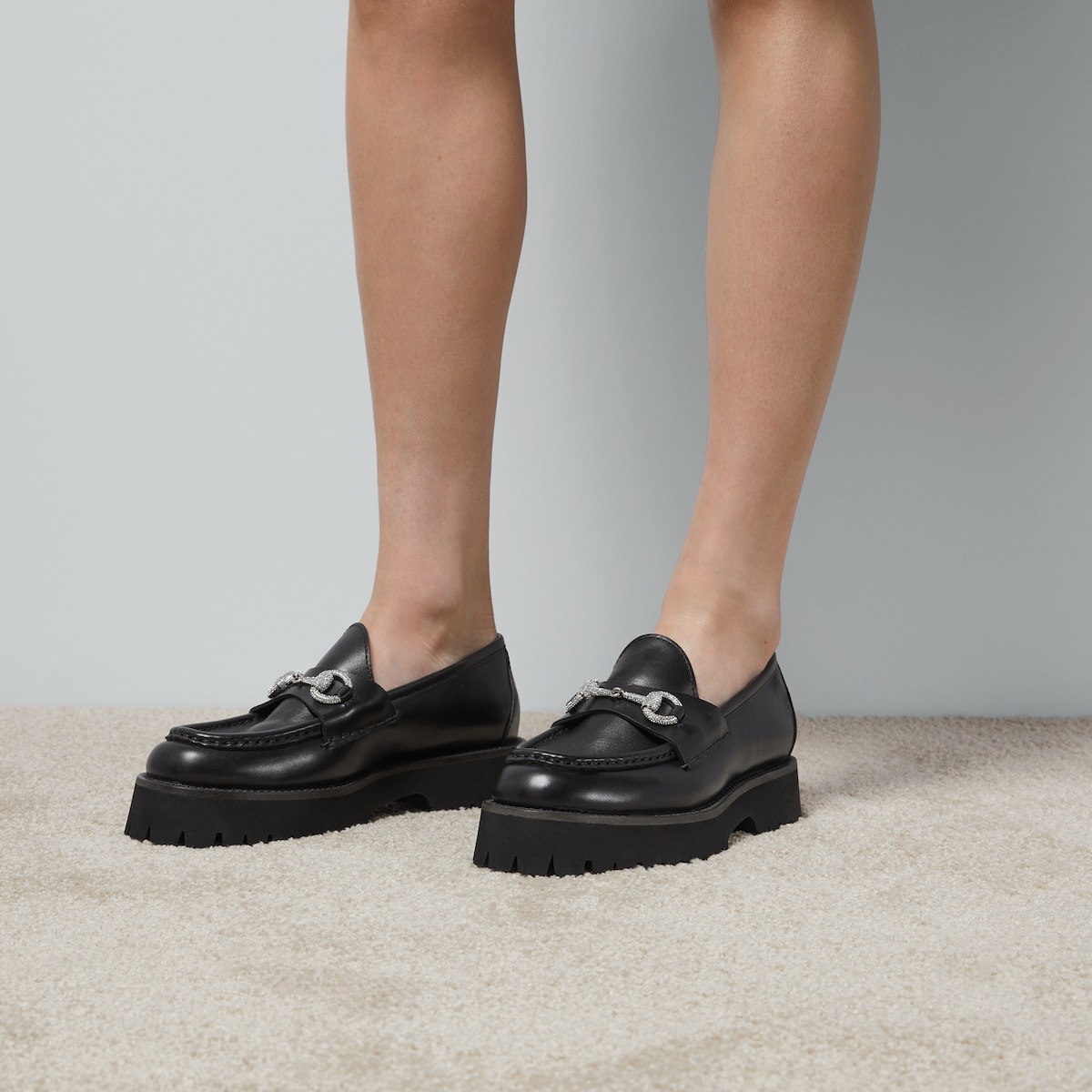 Women's lug sole loafer - 3