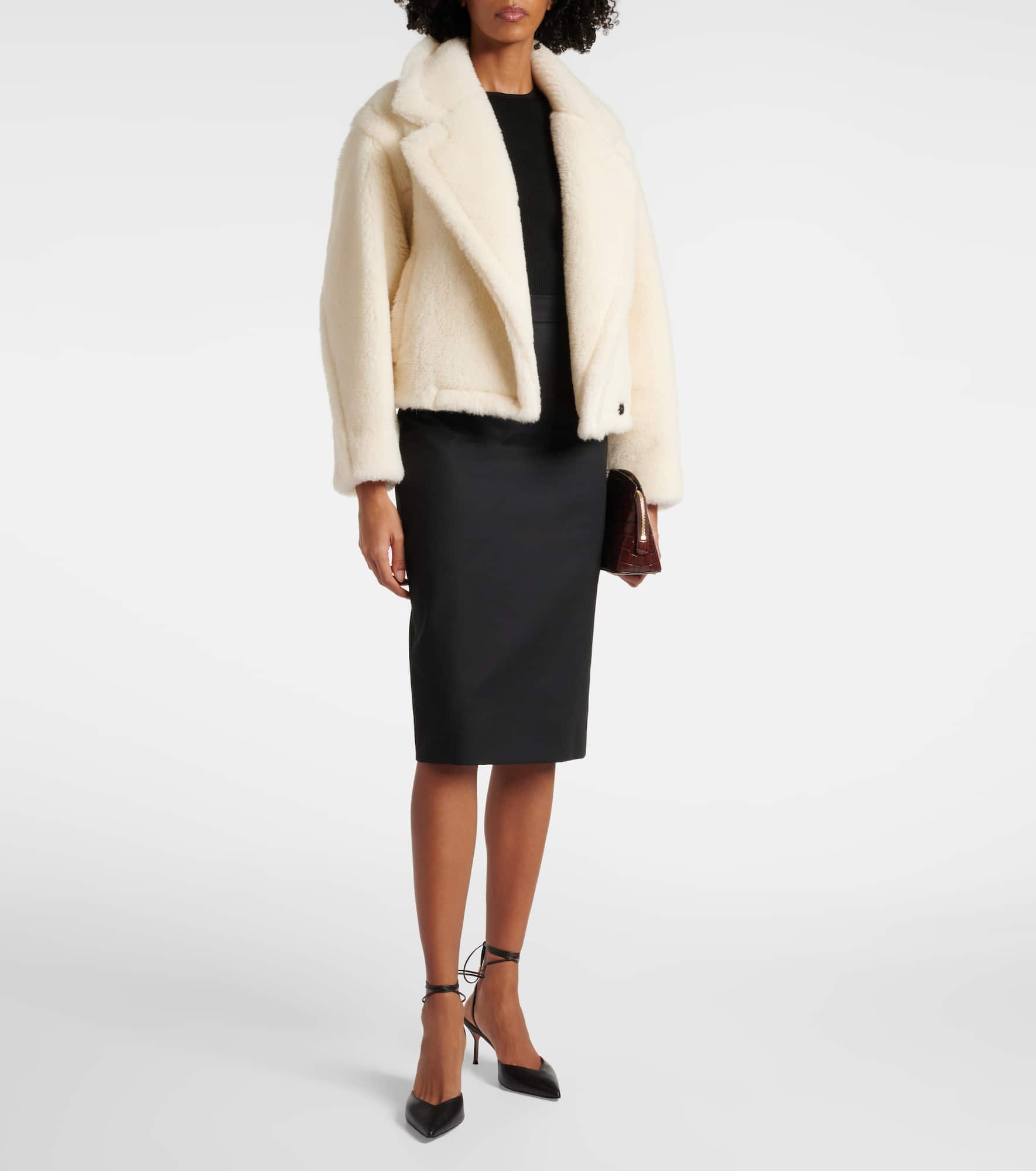 Oggeri alpaca, wool, and silk teddy coat - 2