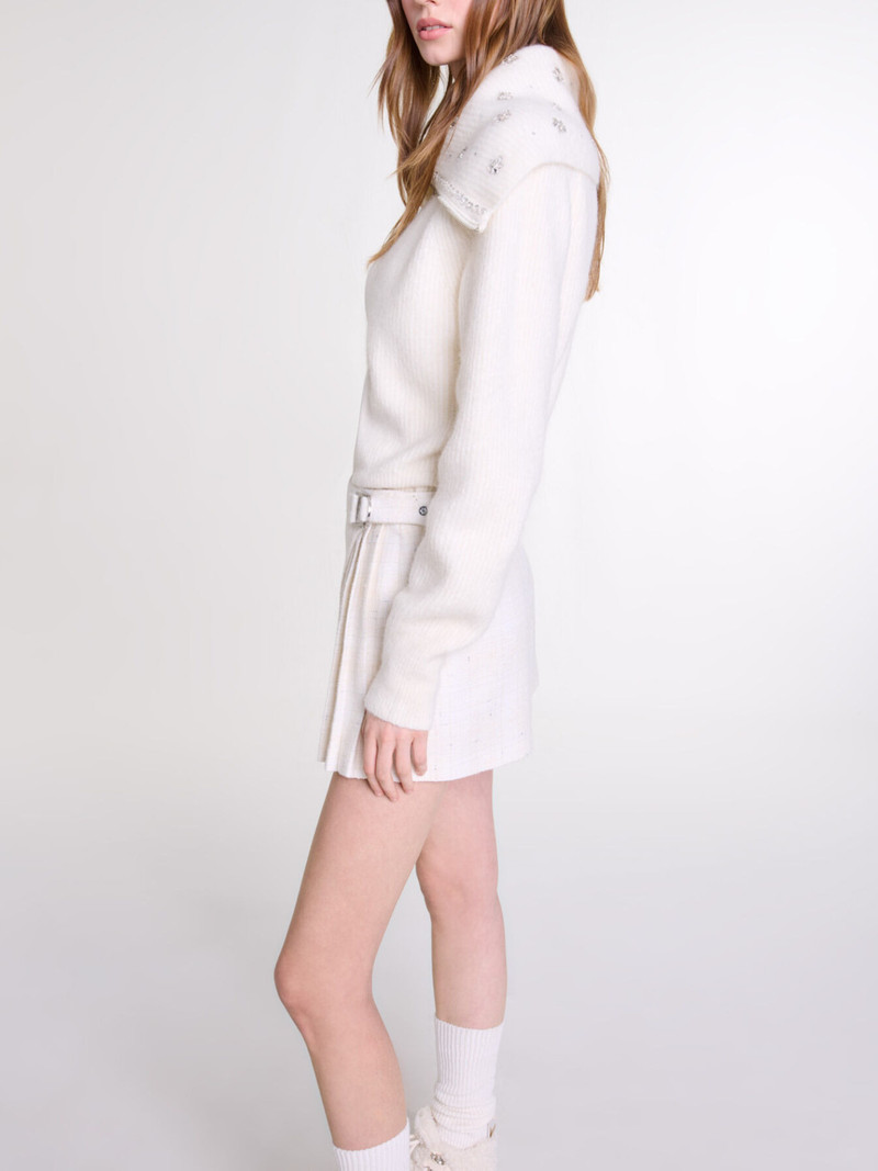 Short pleated tweed skirt 7
