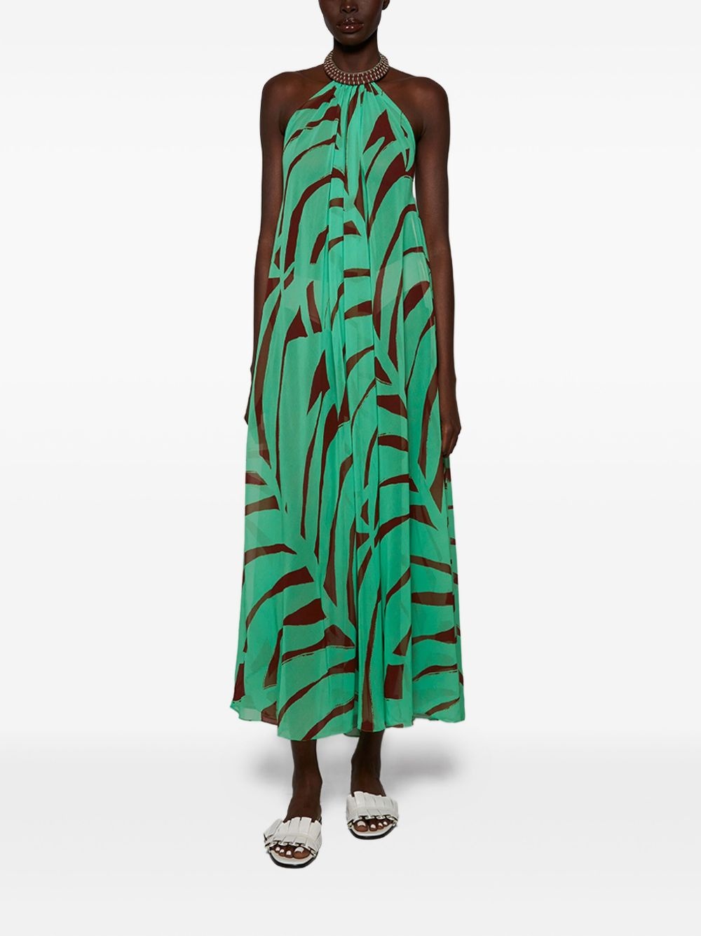 abstract-print midi dress - 2