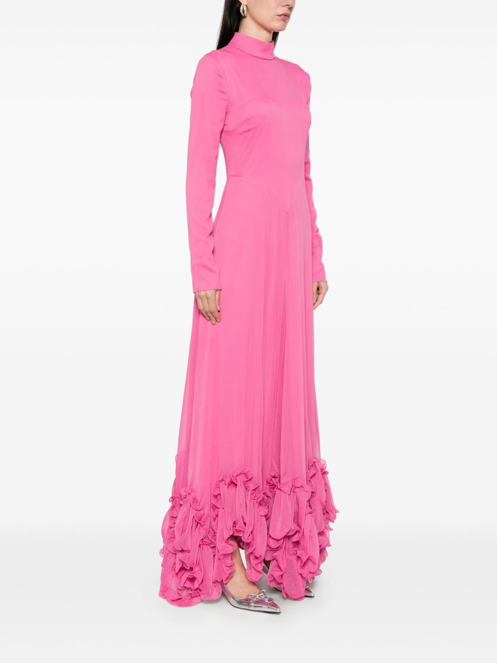 ruffles chiffon maxi dress - 3
