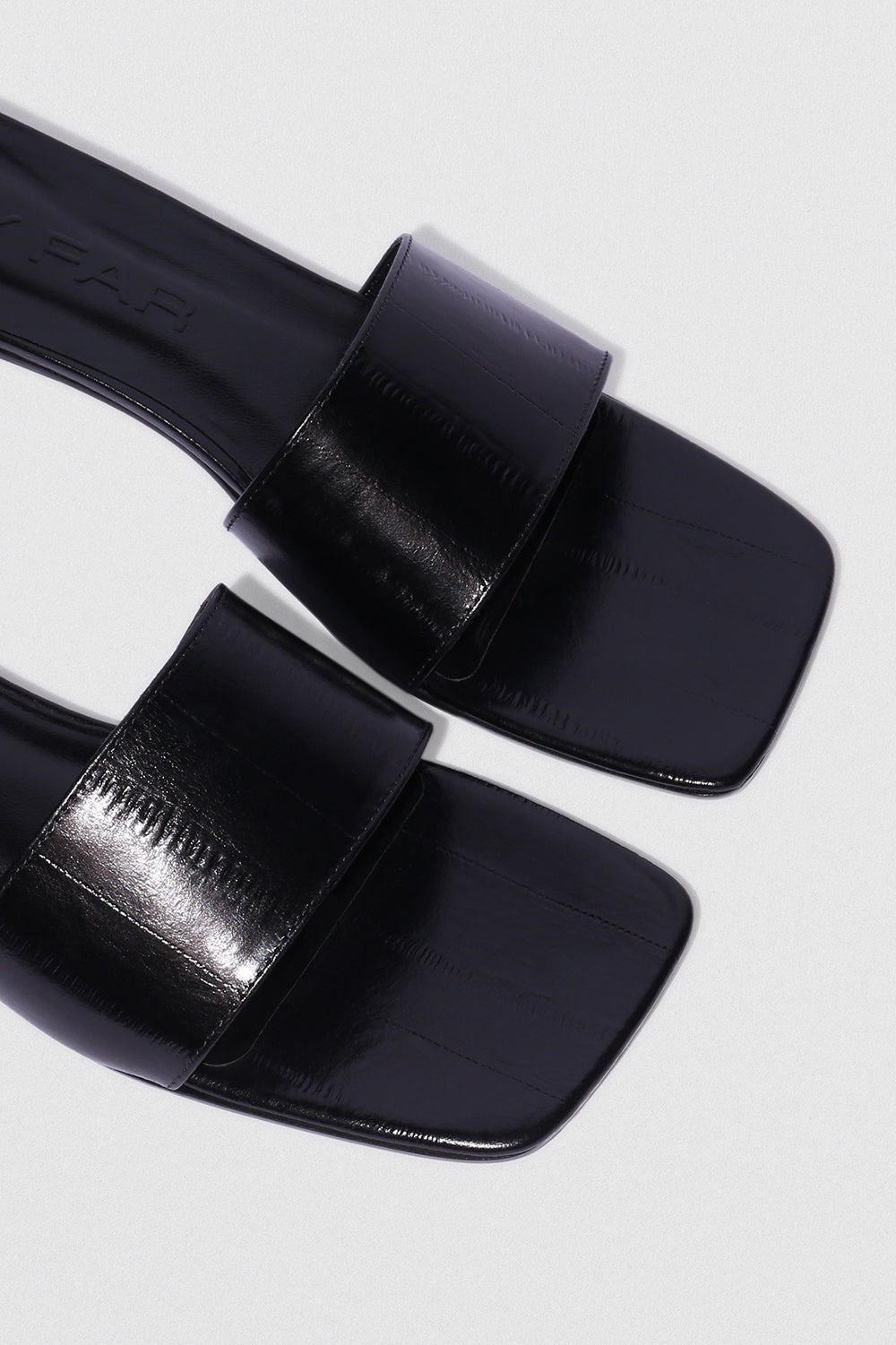 Ceni Black Eel Embossed Leather Slip-On - 3