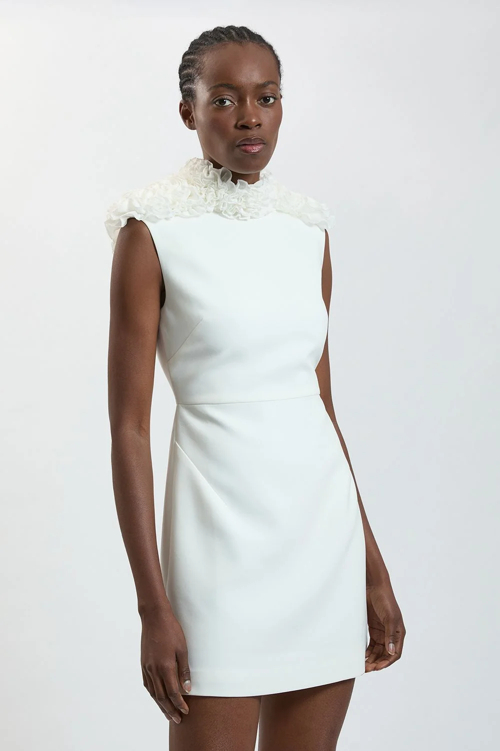 Rosette Trim Midi Dress - 1