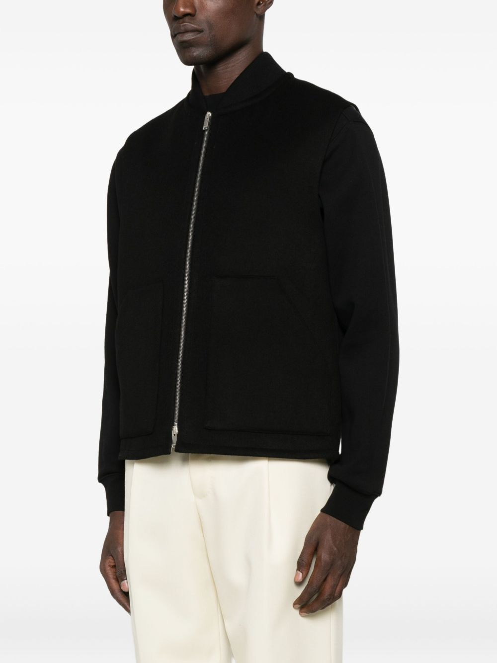 zip-front gilet - 3