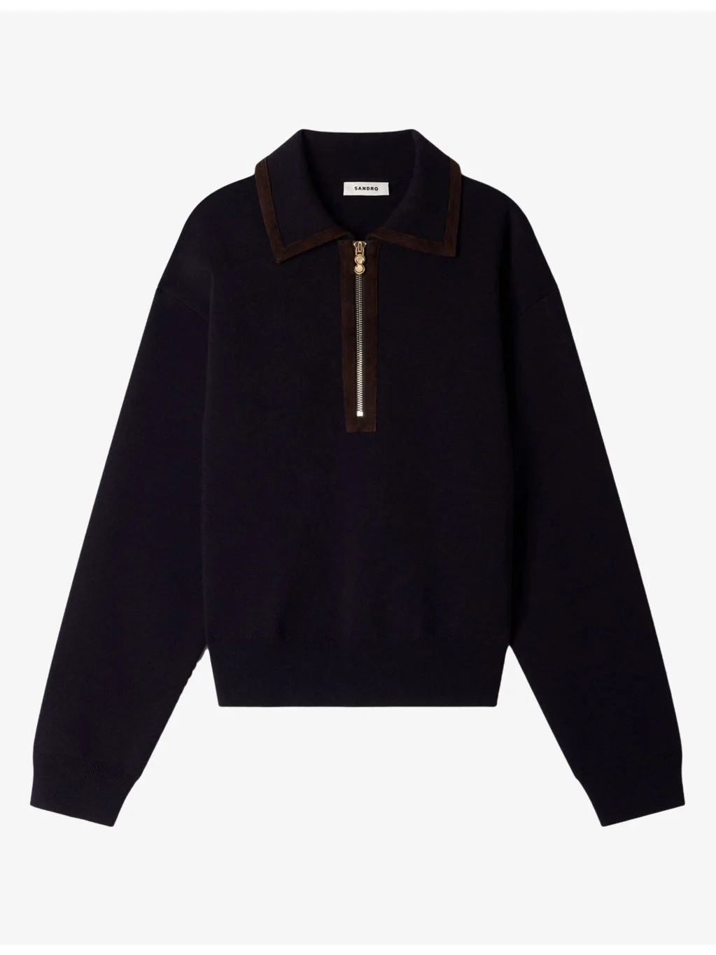 Collared Long-Sleeve Wool-Blend Jumper - 1