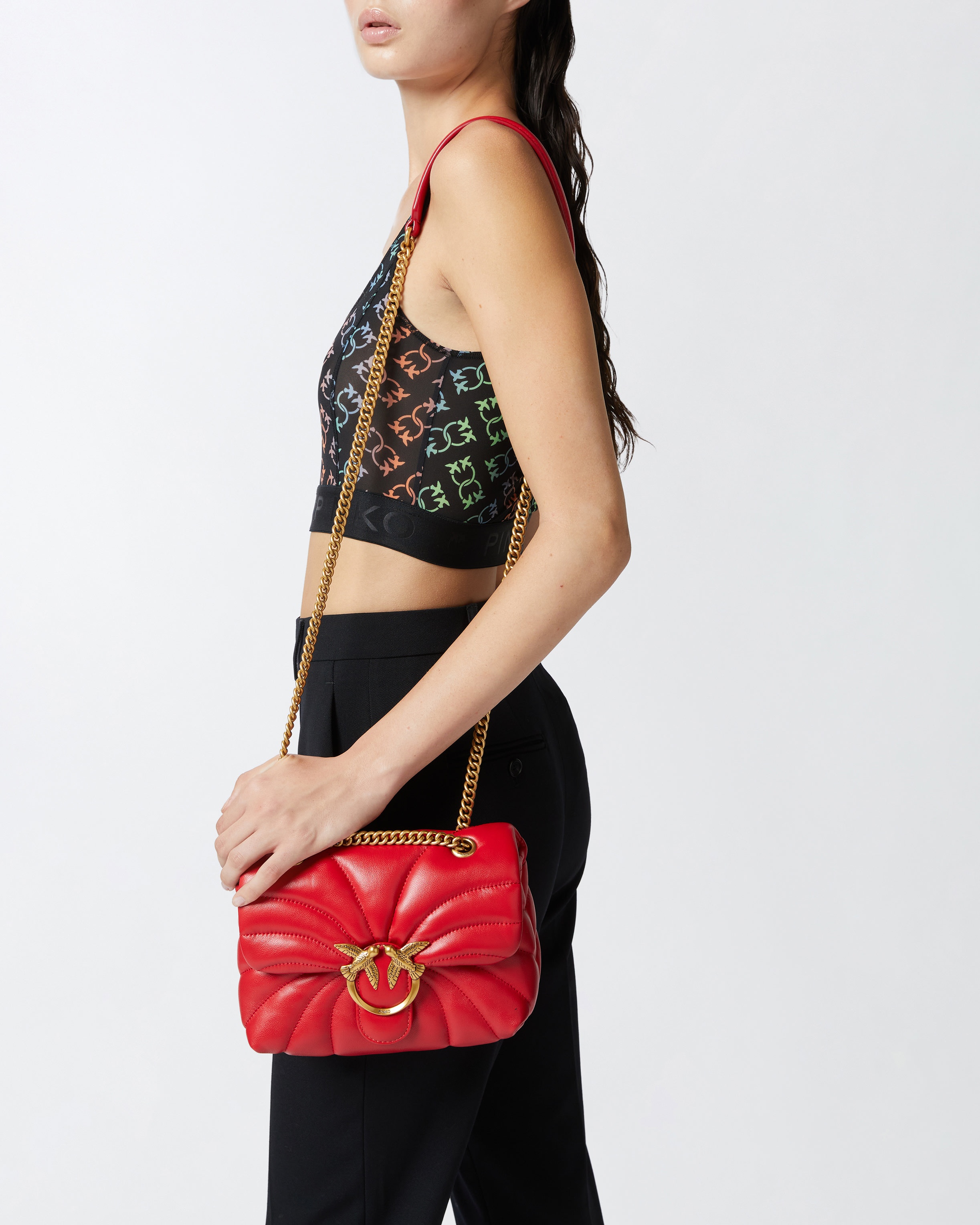LOVE BAG PUFF BUTTERFLY MINI NAPPA LEATHER CROSSBODY BAG - 6