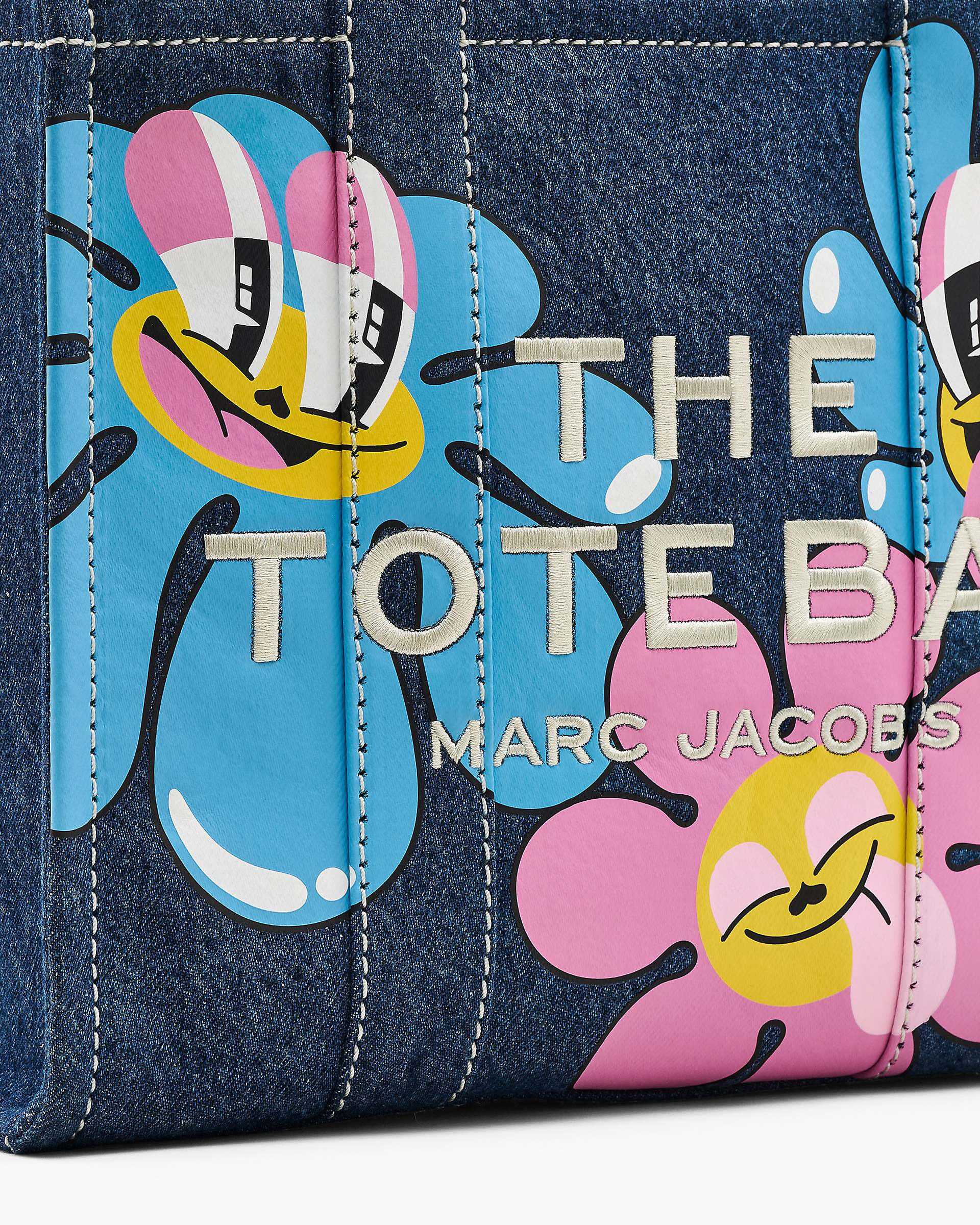 HATTIE STEWART X MARC JACOBS DENIM MEDIUM TOTE BAG - 4