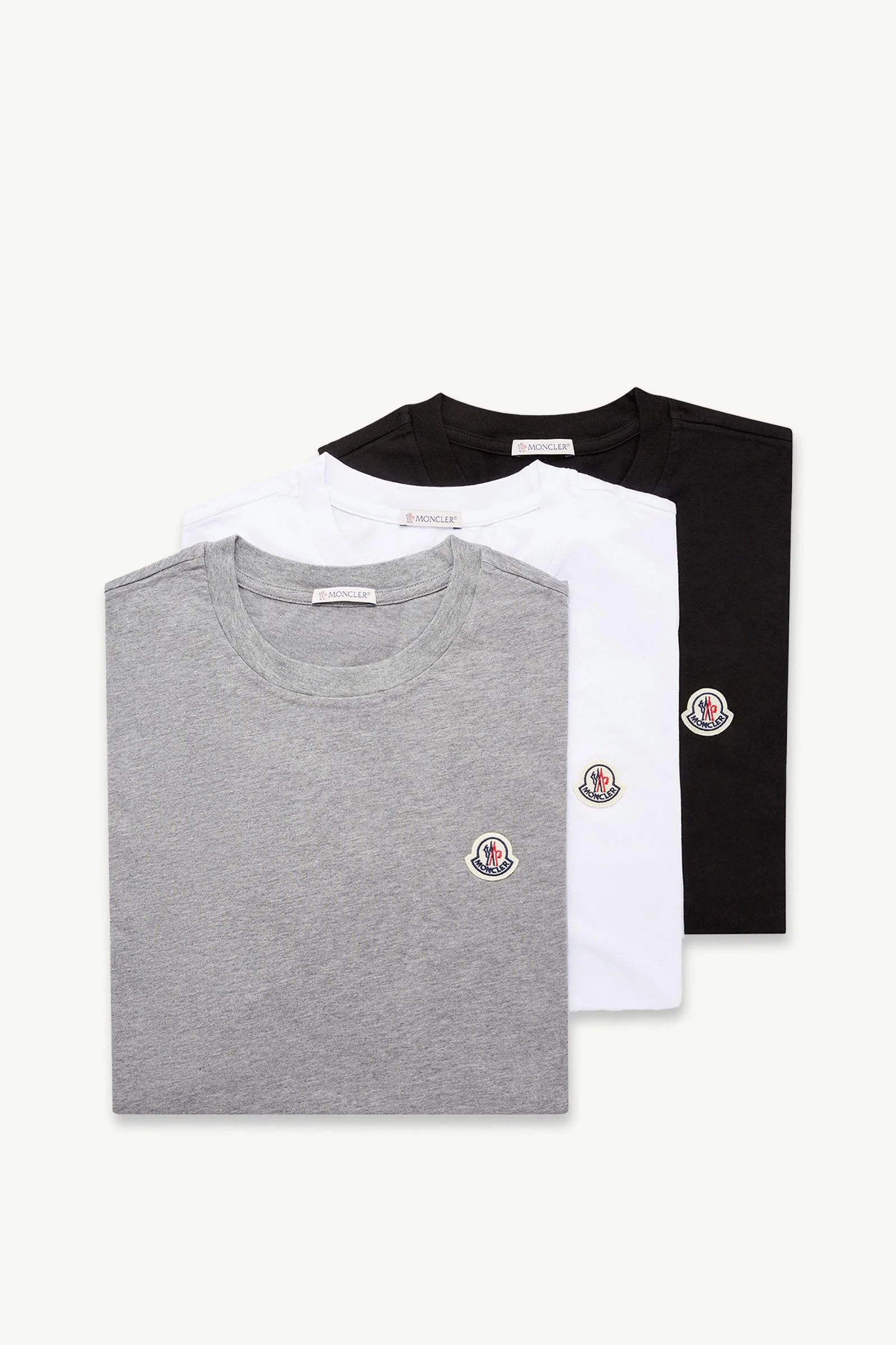 Logo Patch Cotton T-Shirt (Pack of Three) - 1