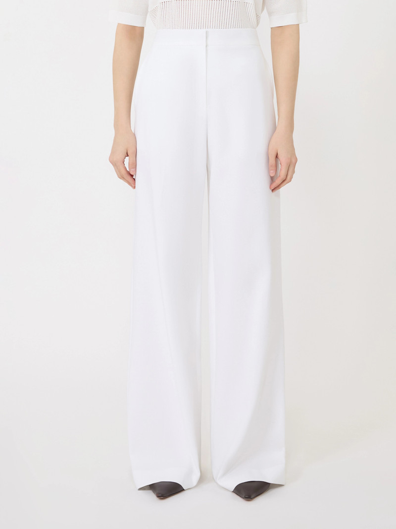 PLACIDO Cotton crêpe trousers - WHITE 3