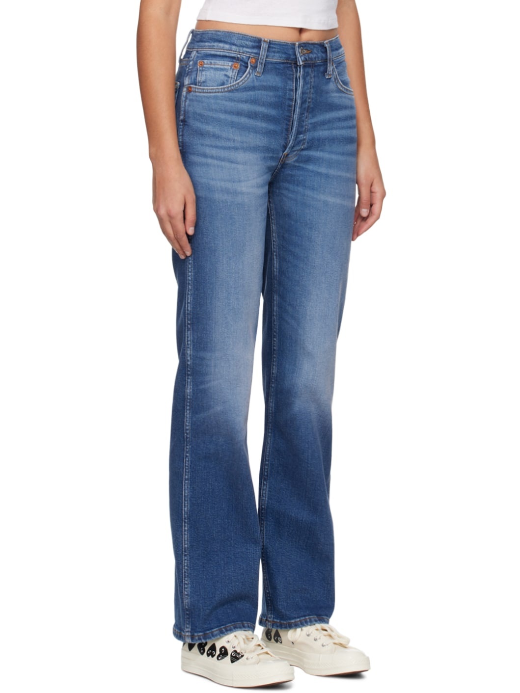 Blue 90s High Rise Jeans - 2