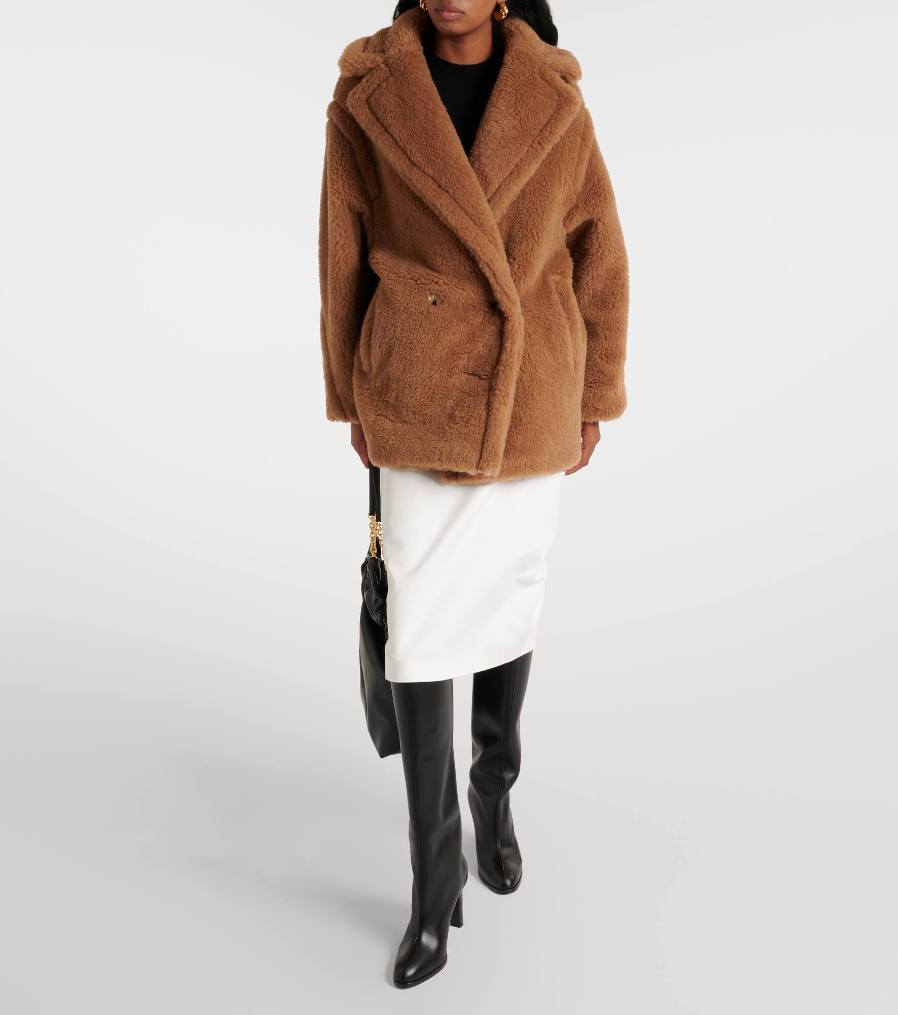 Dramma wool and silk teddy jacket - 6