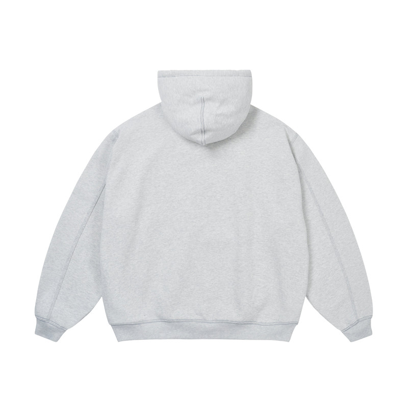 PALACE TRIPLE STITCH VERITAS ZIP HOOD GREY MARL outlook