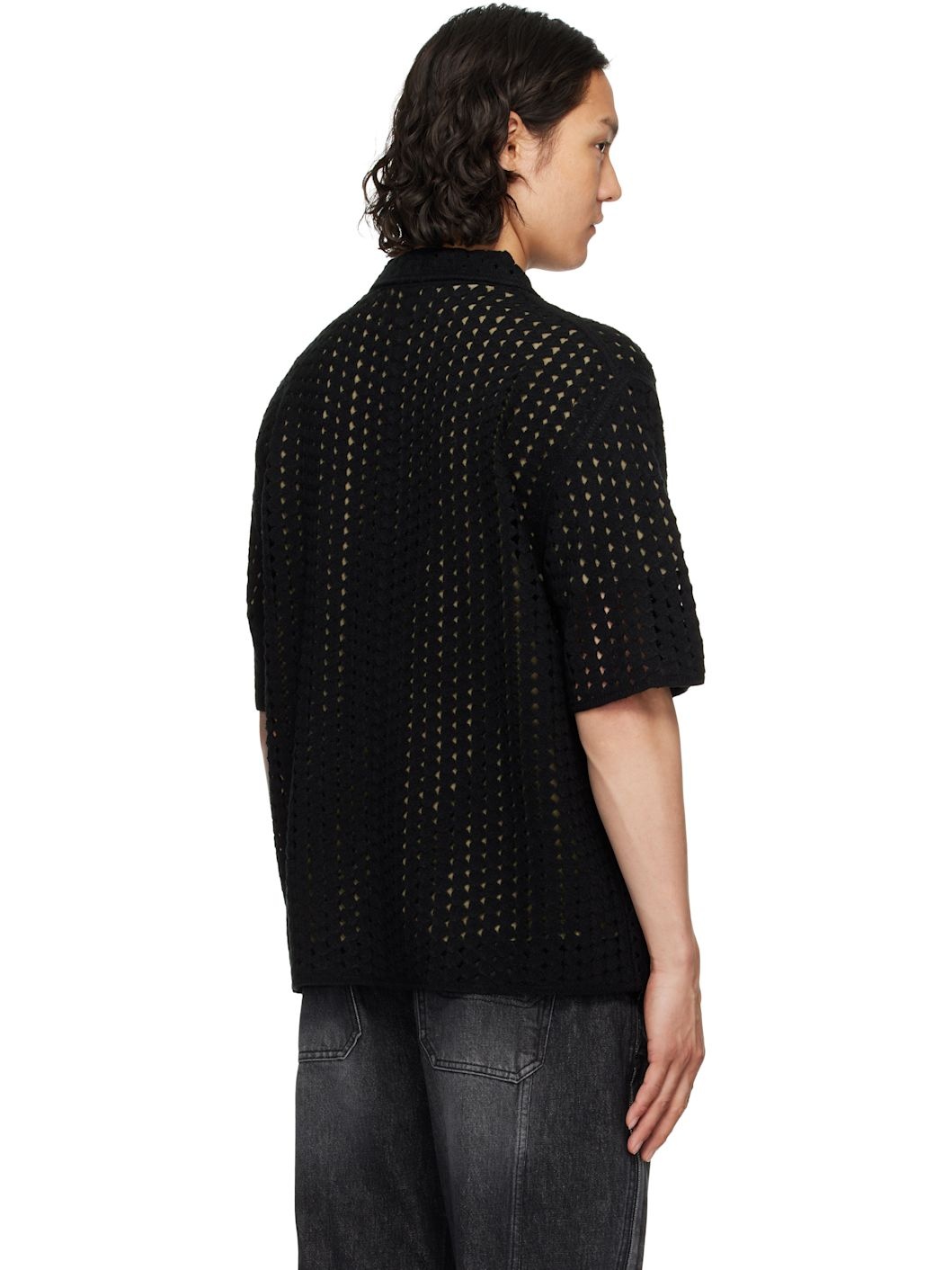Black Pointelle Shirt - 3