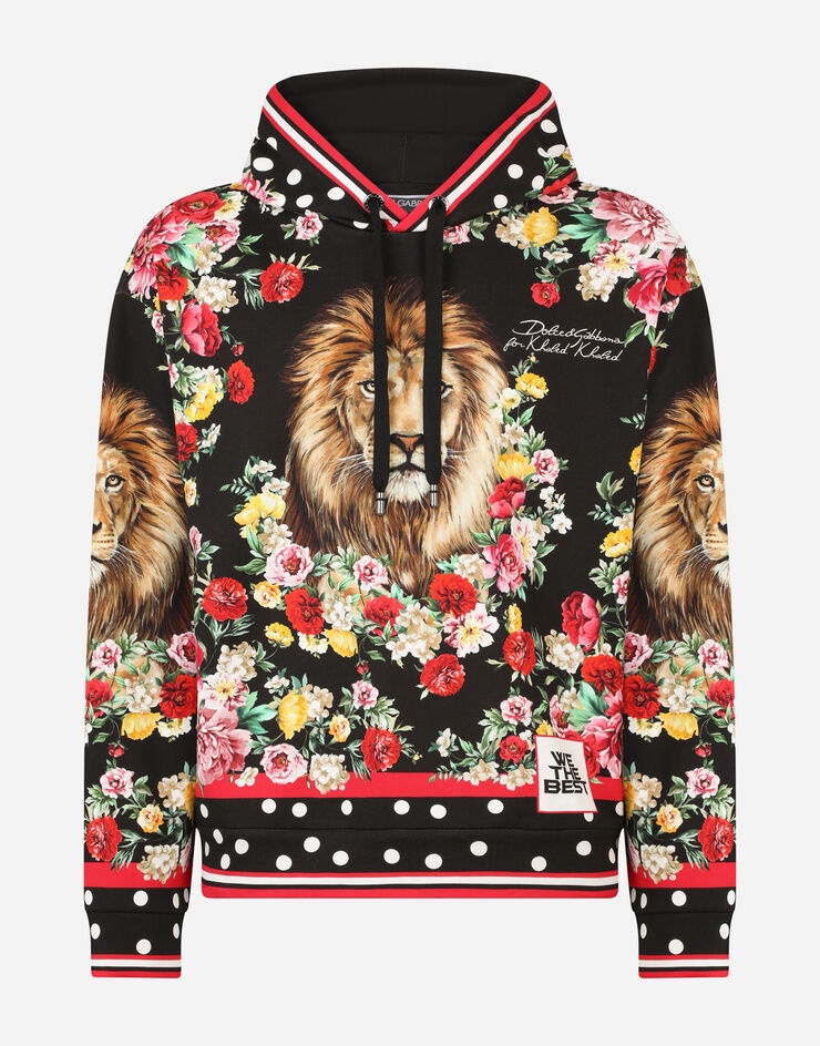 Hoodie with lion mix print - 1