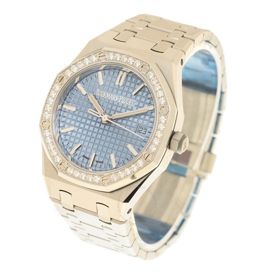 Audemars Piguet Royal Oak "50th Anniversary" Automatic Diamond Blue Dial Ladies Watch 77451ST.ZZ.136 - 2