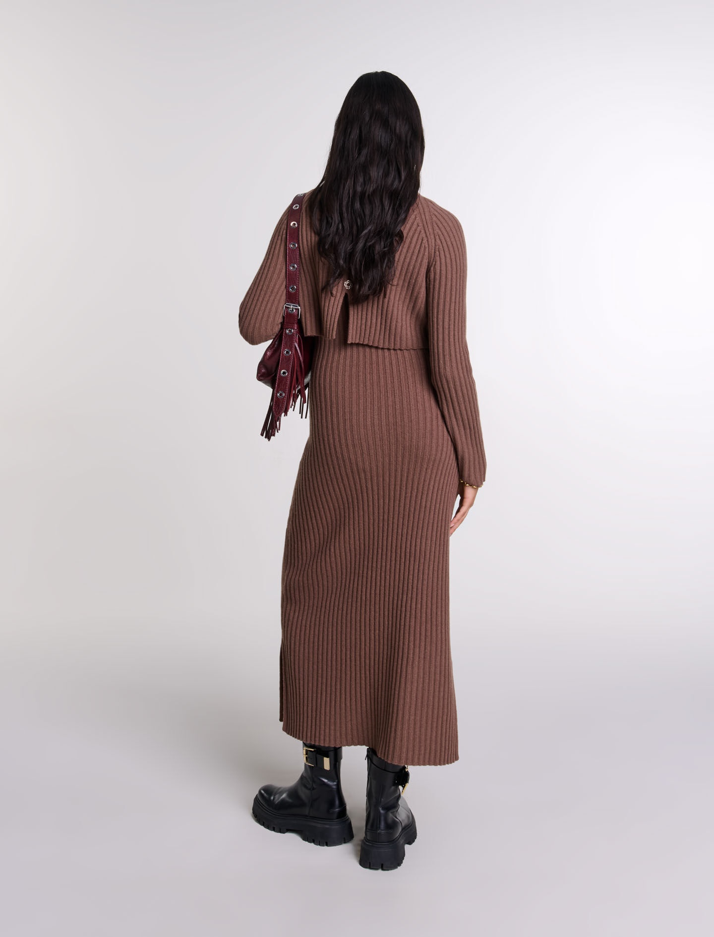 2-in-1 wool maxi dress - 4