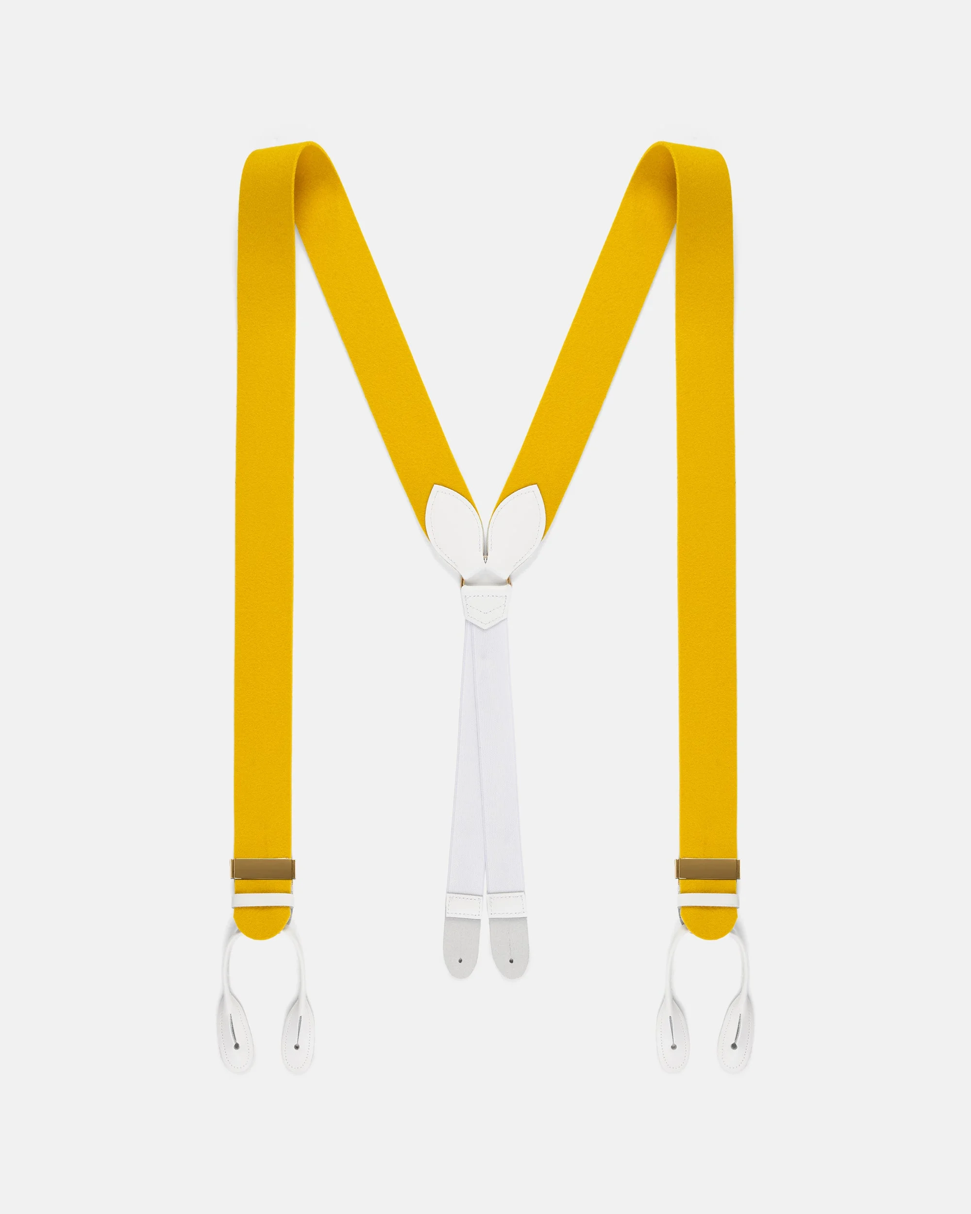 MADE-IN-ENGLAND GOLD WOOL BOXCLOTH BRACES - 1