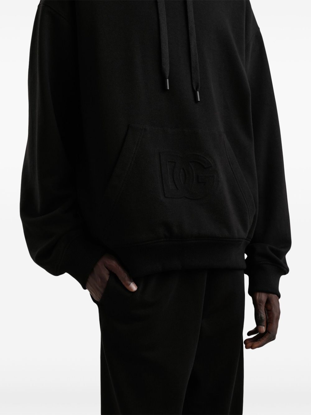 logo-embossed hoodie - 4