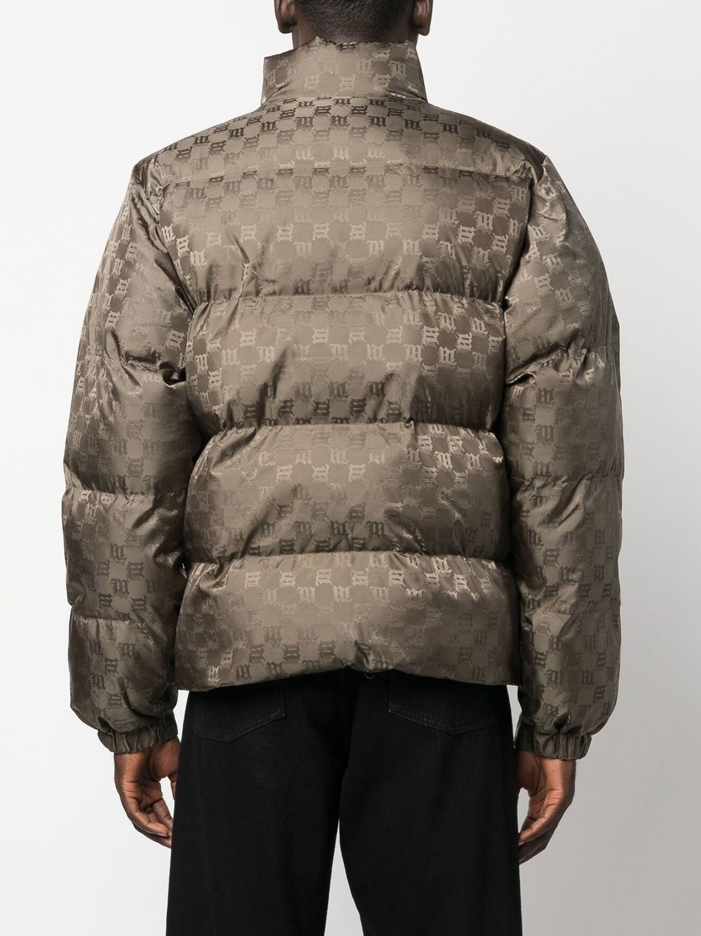 logo-print down jacket - 4