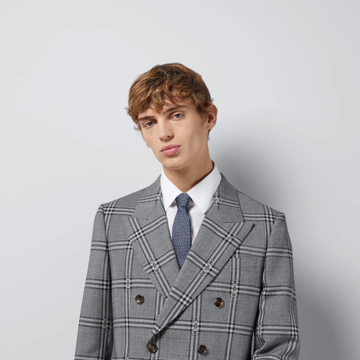 Horsebit silk jacquard tie - 3