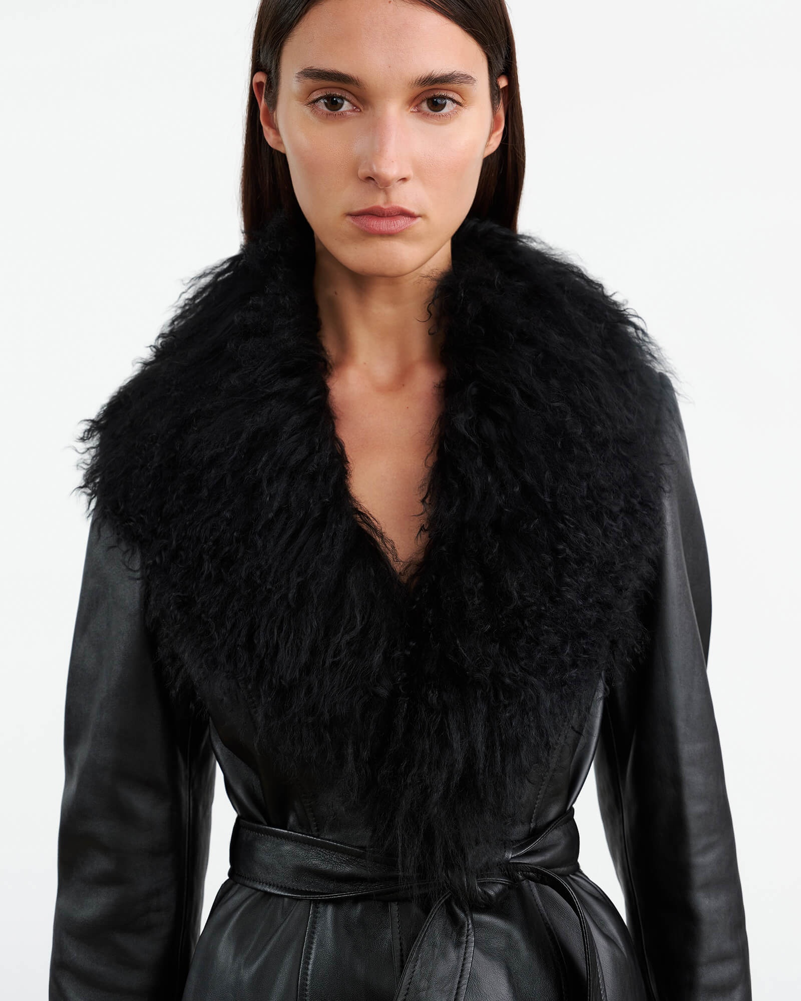 SOLENE LEATHER COAT - 3
