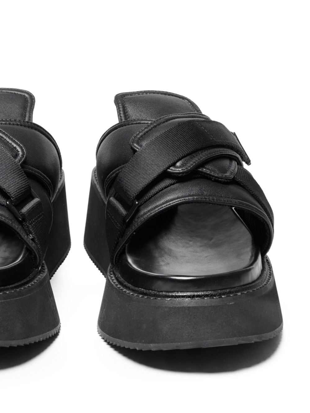 Tape leather sandals - 2
