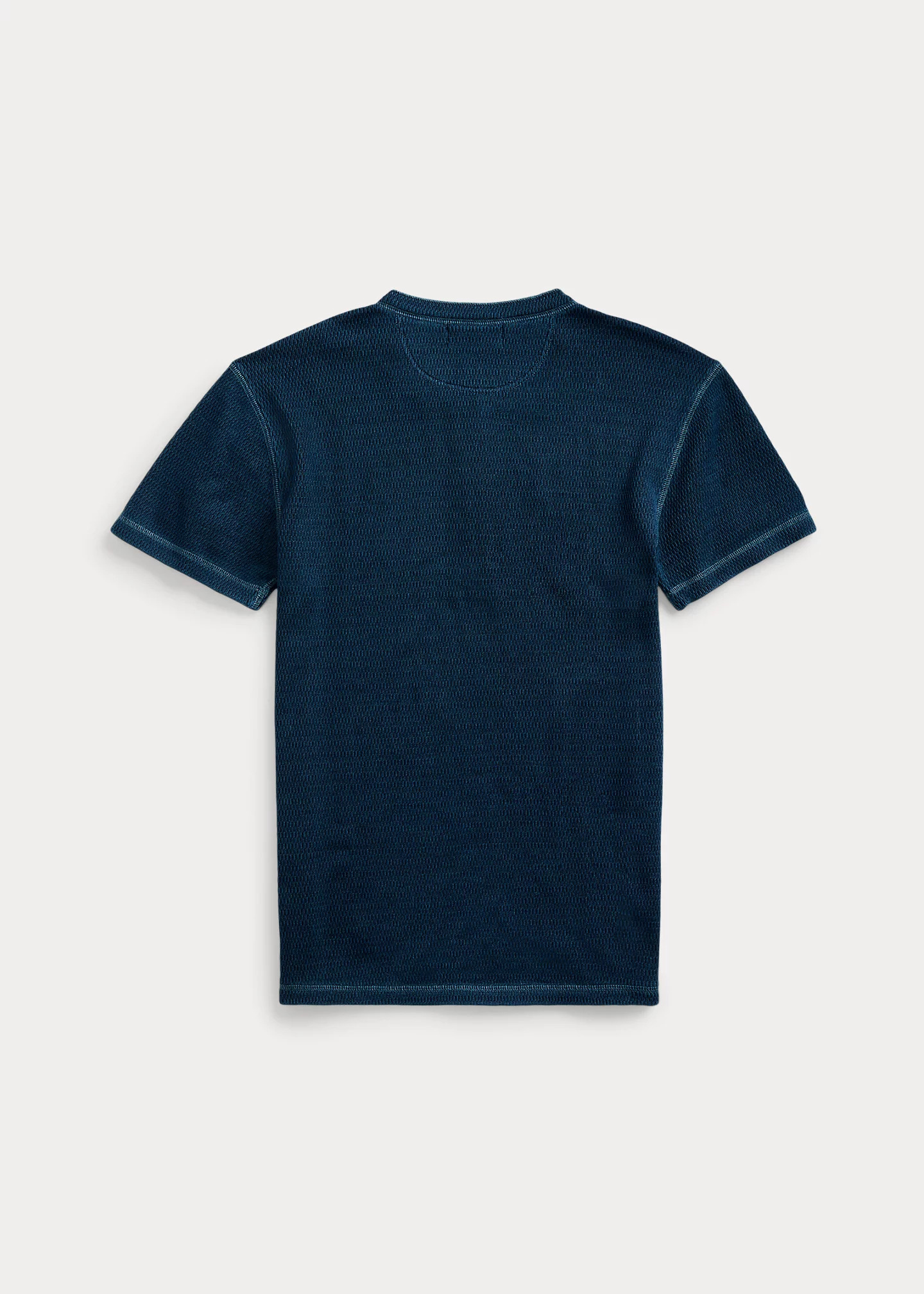 Waffle-Knit Short-Sleeve Henley Shirt - 2