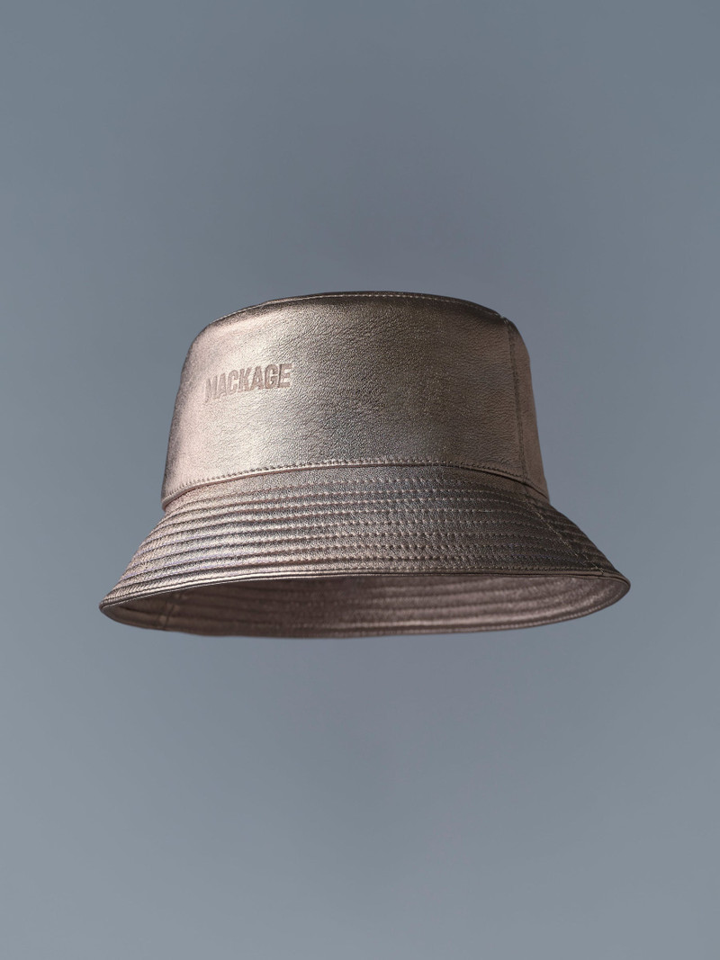 MACKAGE WOLFFE-NV Leather Bucket Hat with Debossed Logo outlook