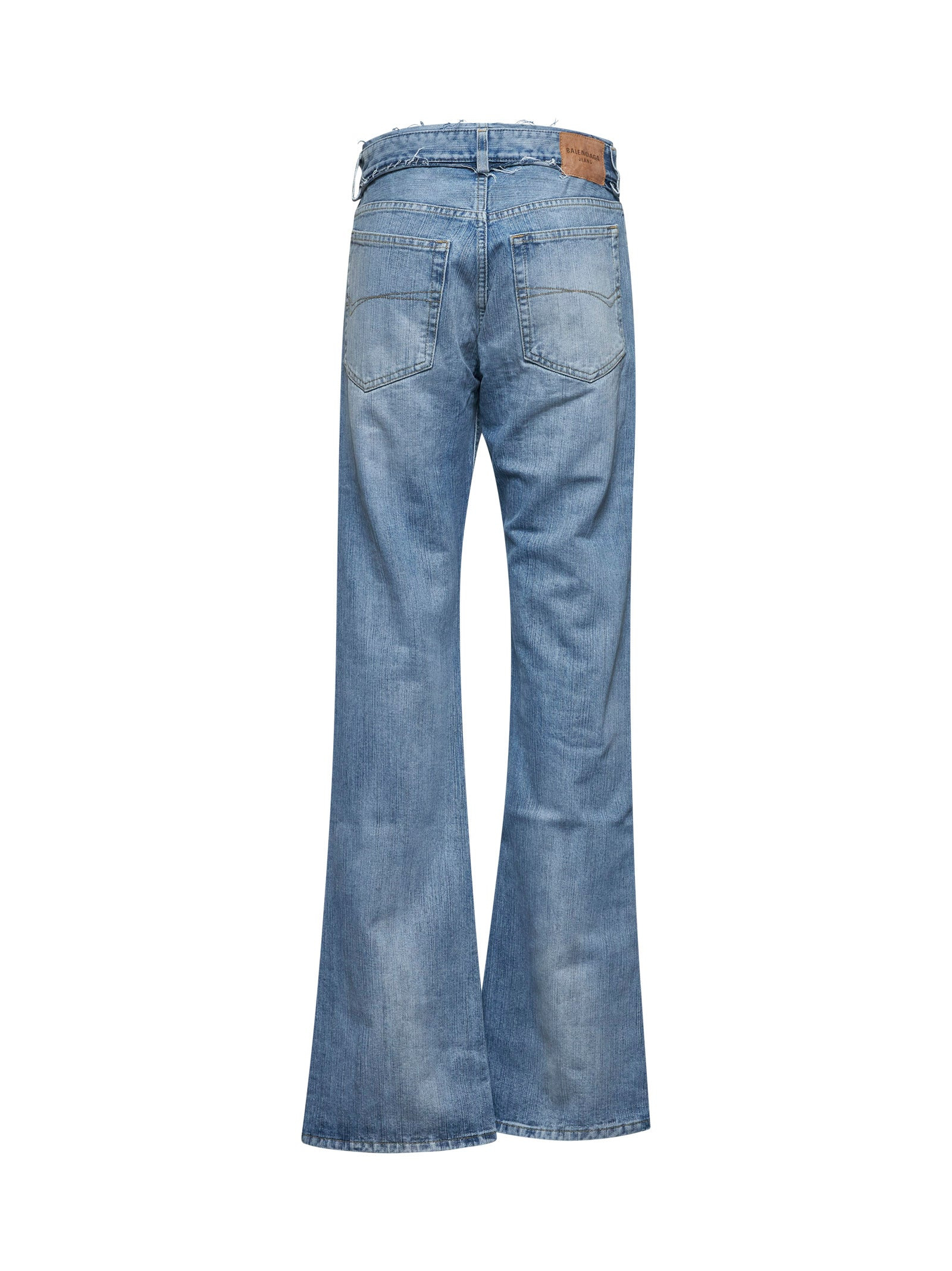 Balenciaga Women Light Blue Denim Low Waist Jeans - 2
