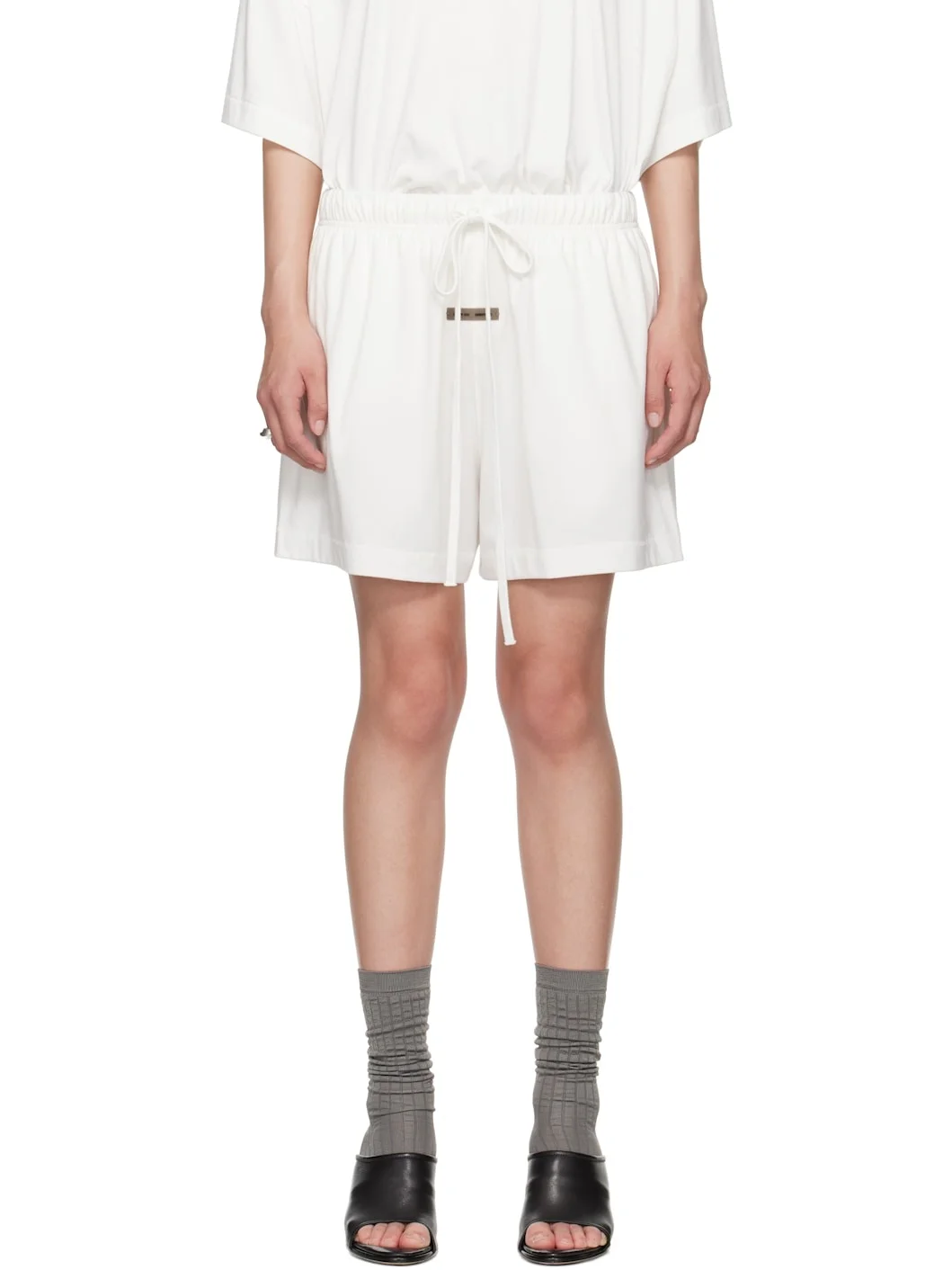 White Soccer Shorts - 1