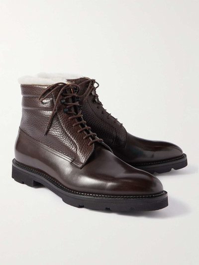 John Lobb Alder Shearling-Lined Leather Boots outlook