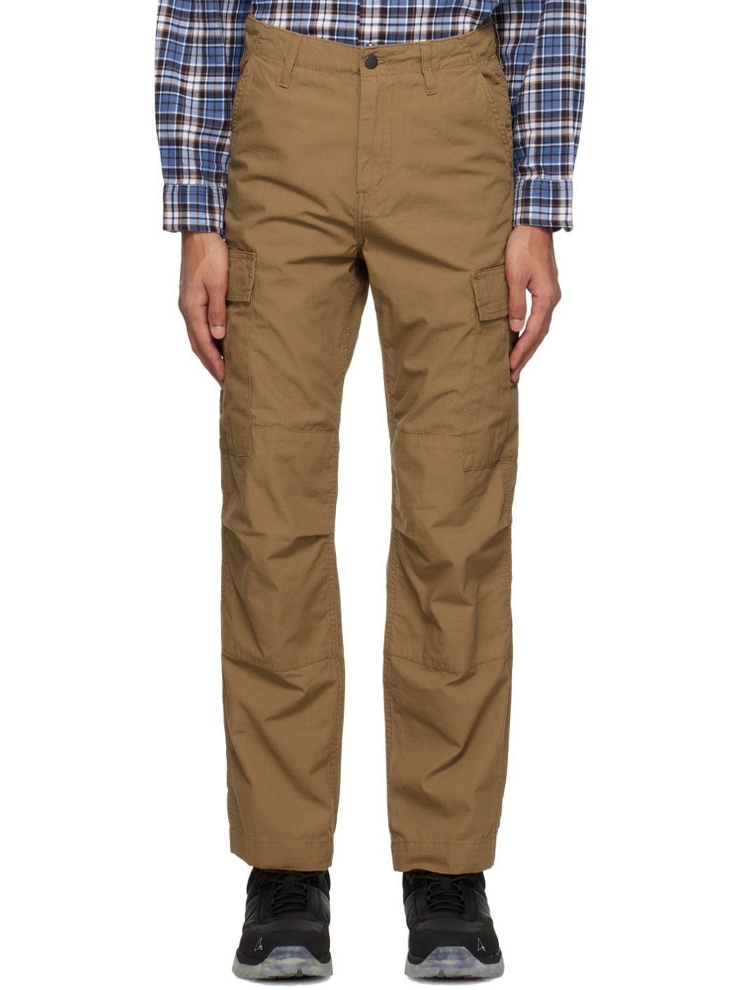 Brown Regular Cargo Pants - 1