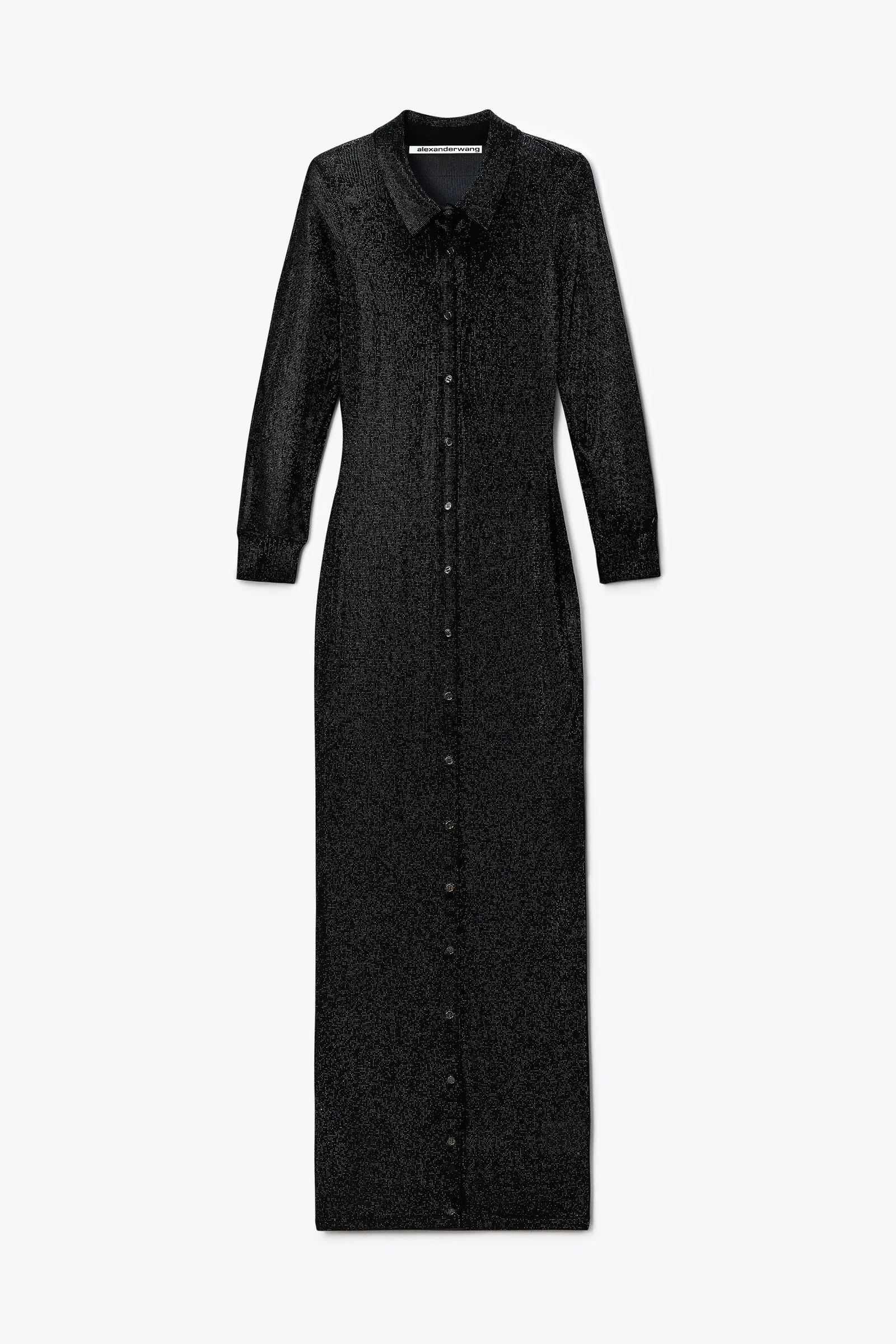 crystal hotfix polo maxi dress - 1