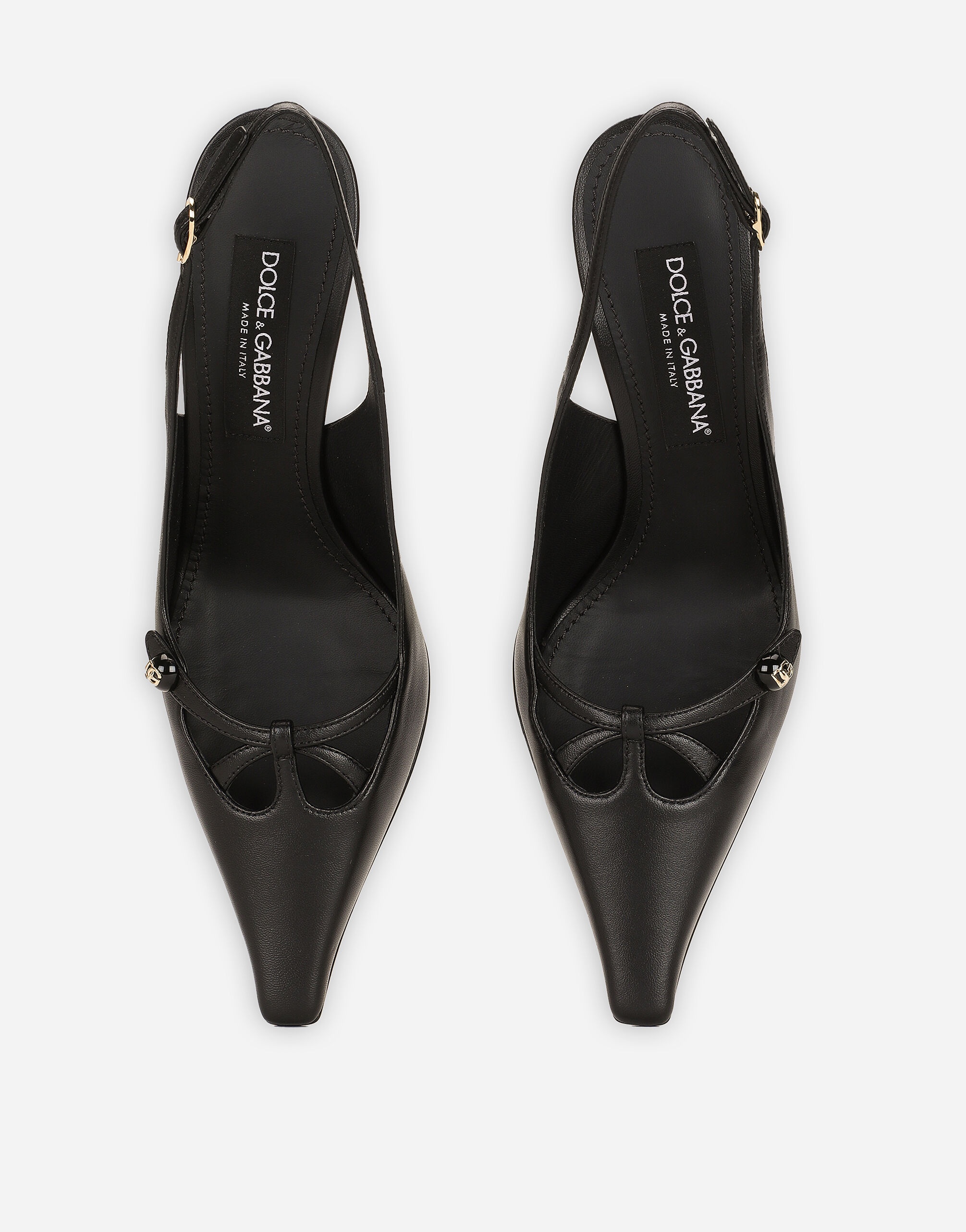 Nappa leather slingbacks - 4