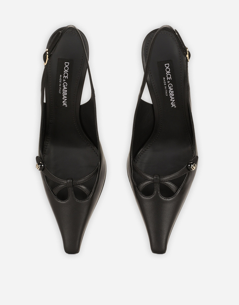 Nappa leather slingbacks 4