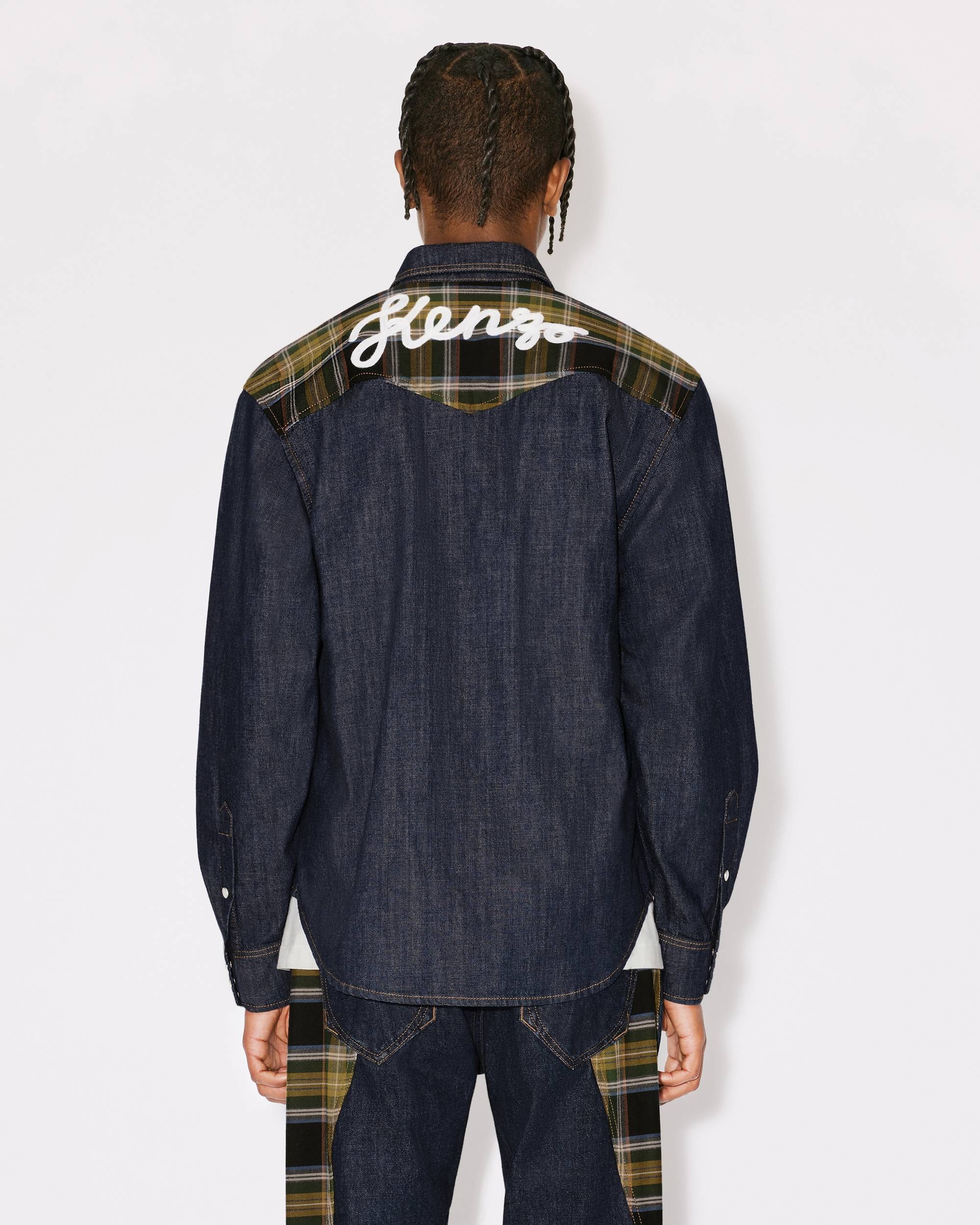 Checked denim cowboy shirt - 2