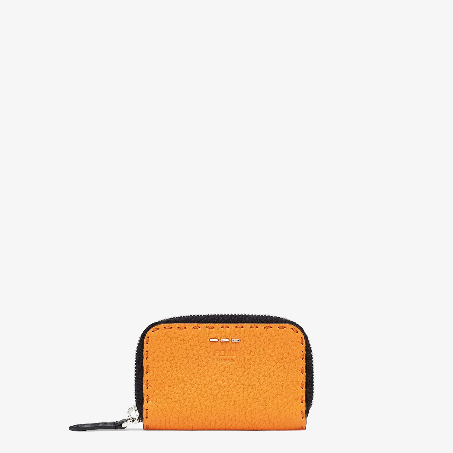 Orange leather wallet - 1