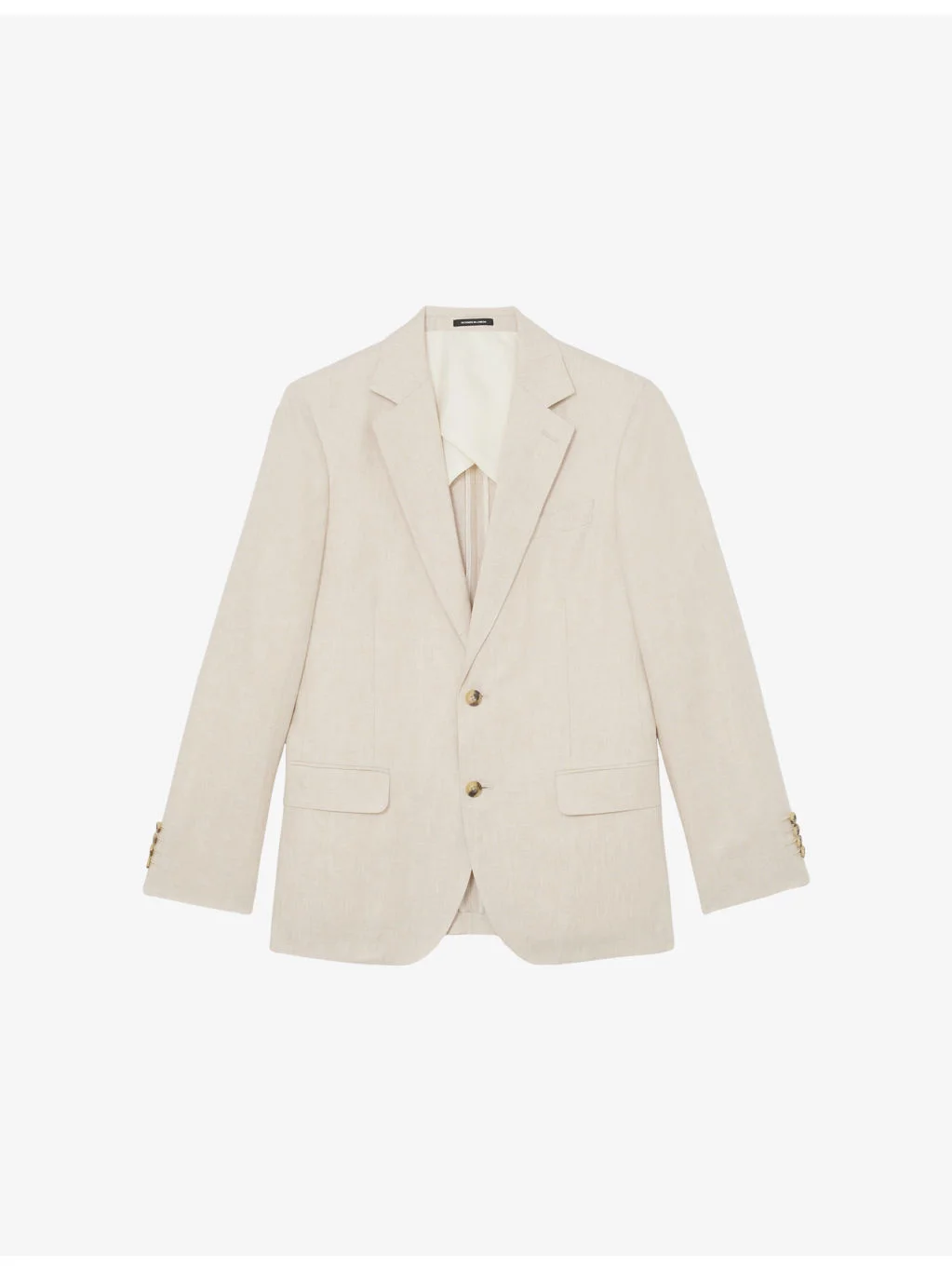 Atlantic Single-Breasted Linen Blazer - 1