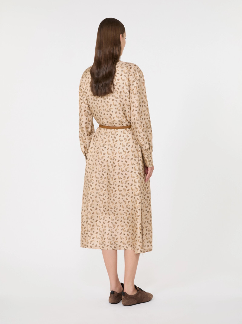 ARIS Silk shirt dress - BEIGE 4