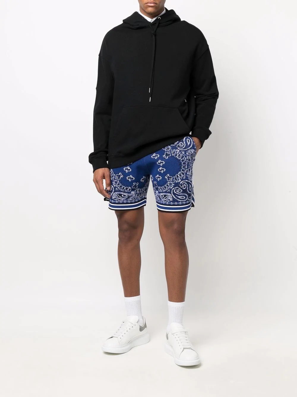 bandana-print track shorts - 2