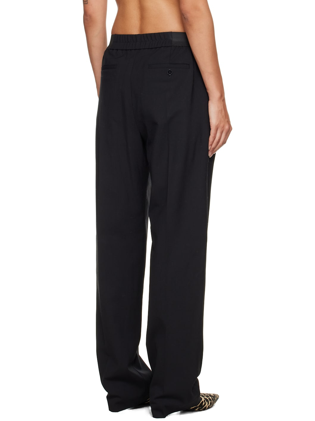 Black Niro Elasticated Waistline Trousers - 3