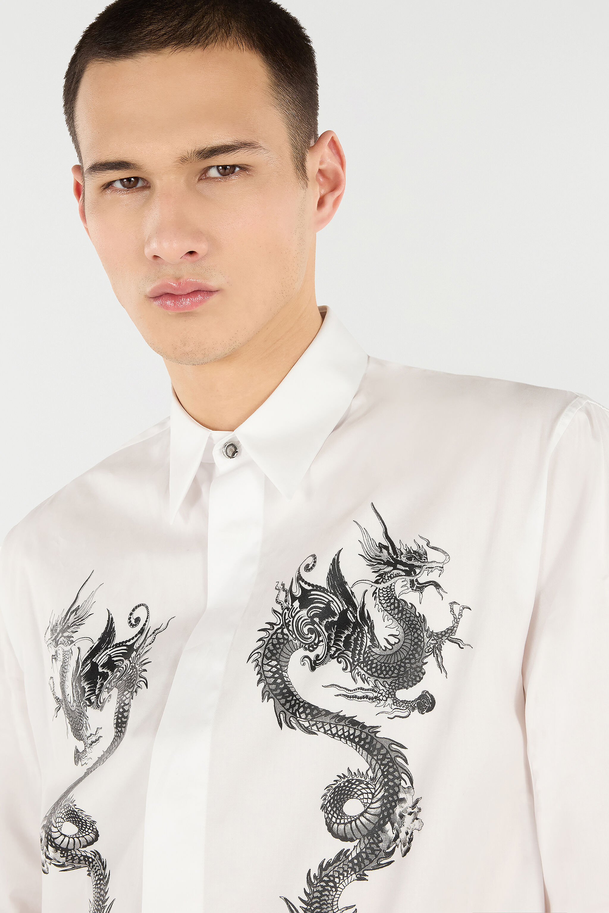 Cotton Shirt With Dragons - 6