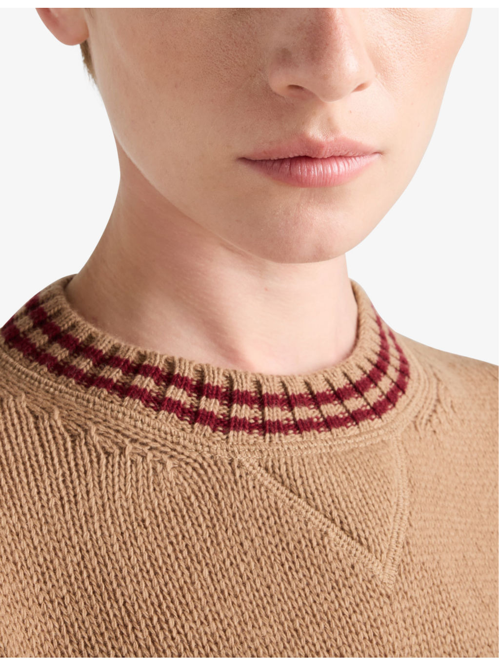 Logo-print crew-neck wool and cashmere-blend jumper - 5