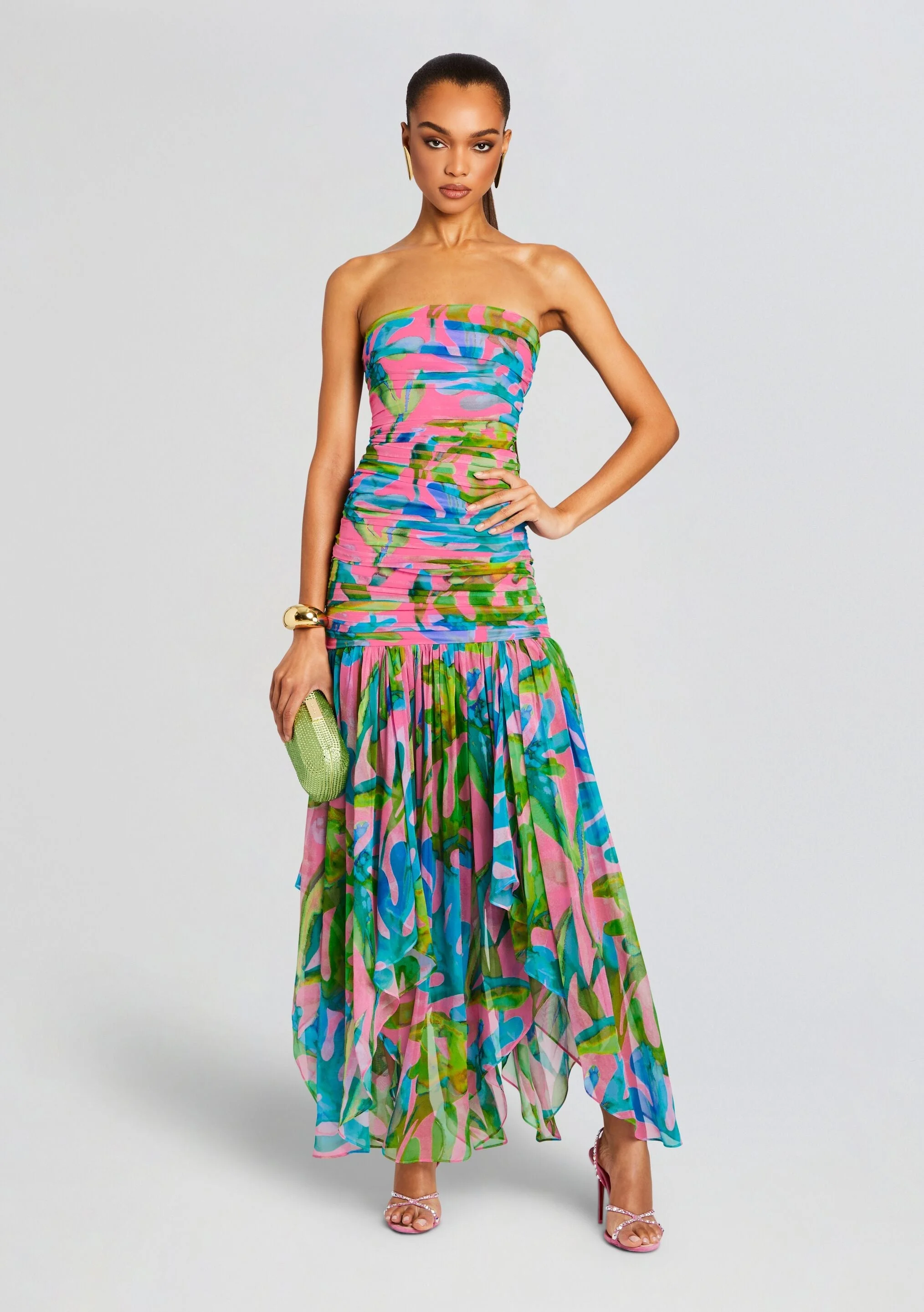 TERYN SILK CHIFFON DRESS - 1