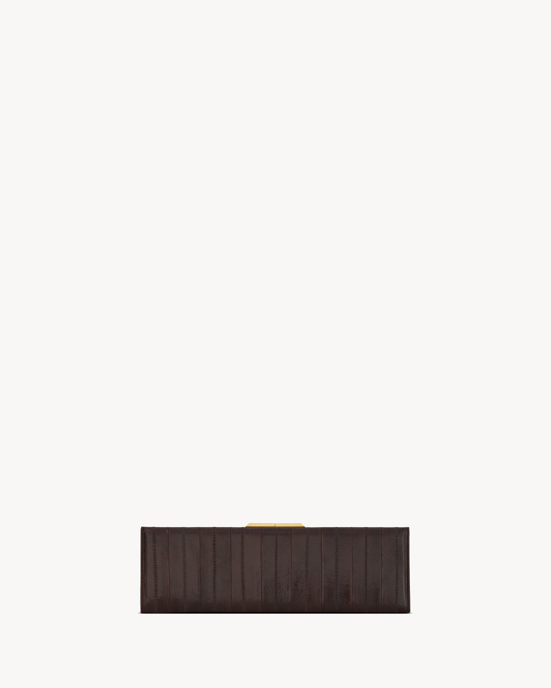 SAINT LAURENT MIDNIGHT LARGE CLUTCH IN EEL outlook