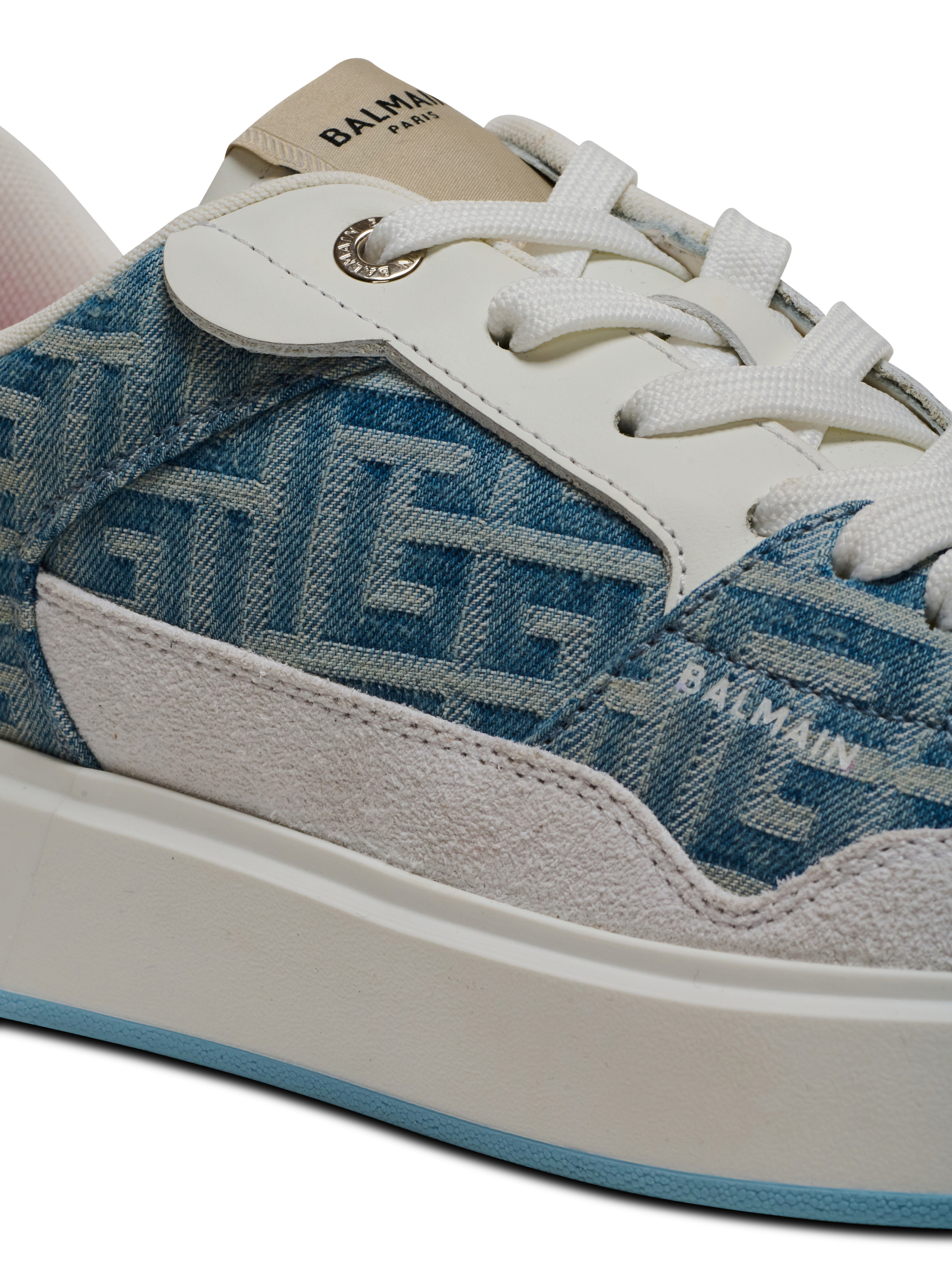 B-Court Flip trainers in monogrammed PB Labyrinth denim - 8
